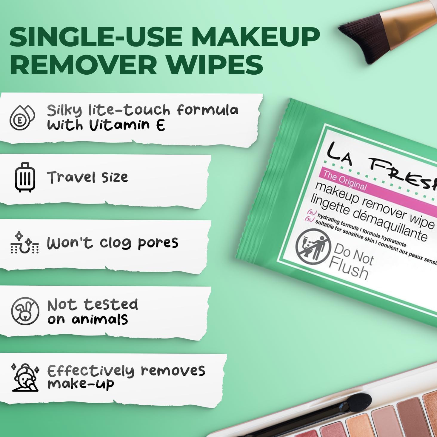 La Fresh Makeup Remover Wipes With Vitamin E For Waterproof Makeup - Face Cleansing Wipes, Case Of 1200Ct Facial Wipes - Skin Ca