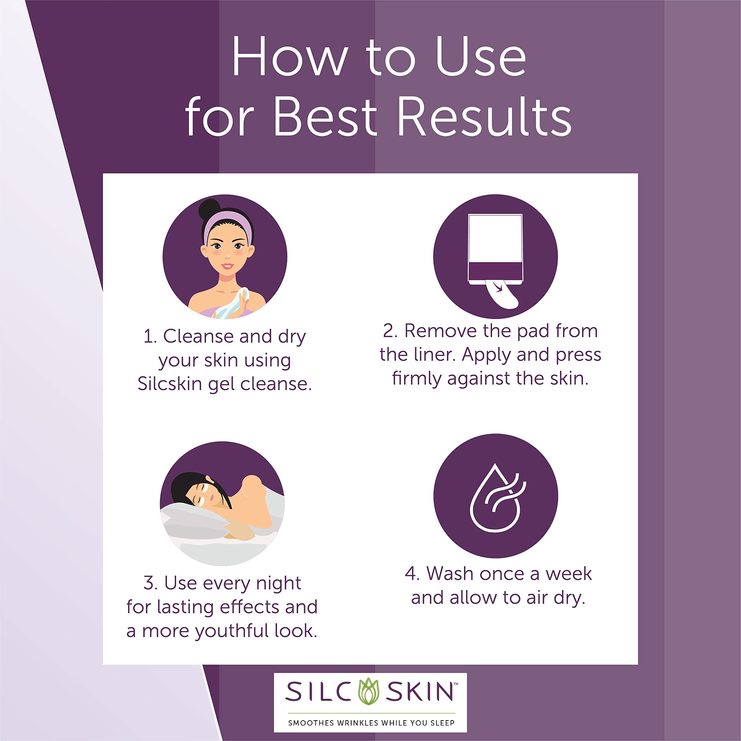 Silcskin Silicone Eye Pads - Reusable Overnight Eye Patches, Medical-Grade Silicone For Fine Lines, Crepey Skin, And Puffiness -