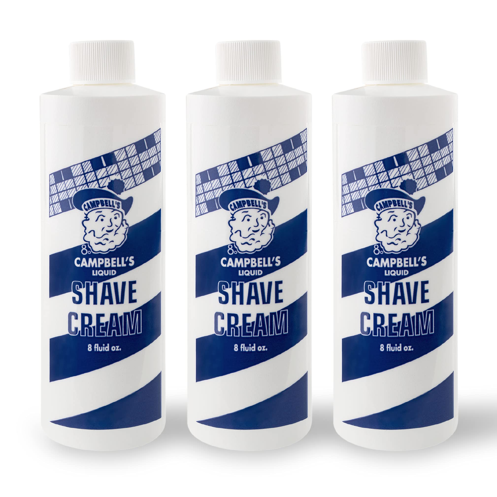Campbells Liquid Shave Cream, Barber Shaving Cream, Professional Shaving Supplies And Products, 8 Ounces, (Pack Of 3)