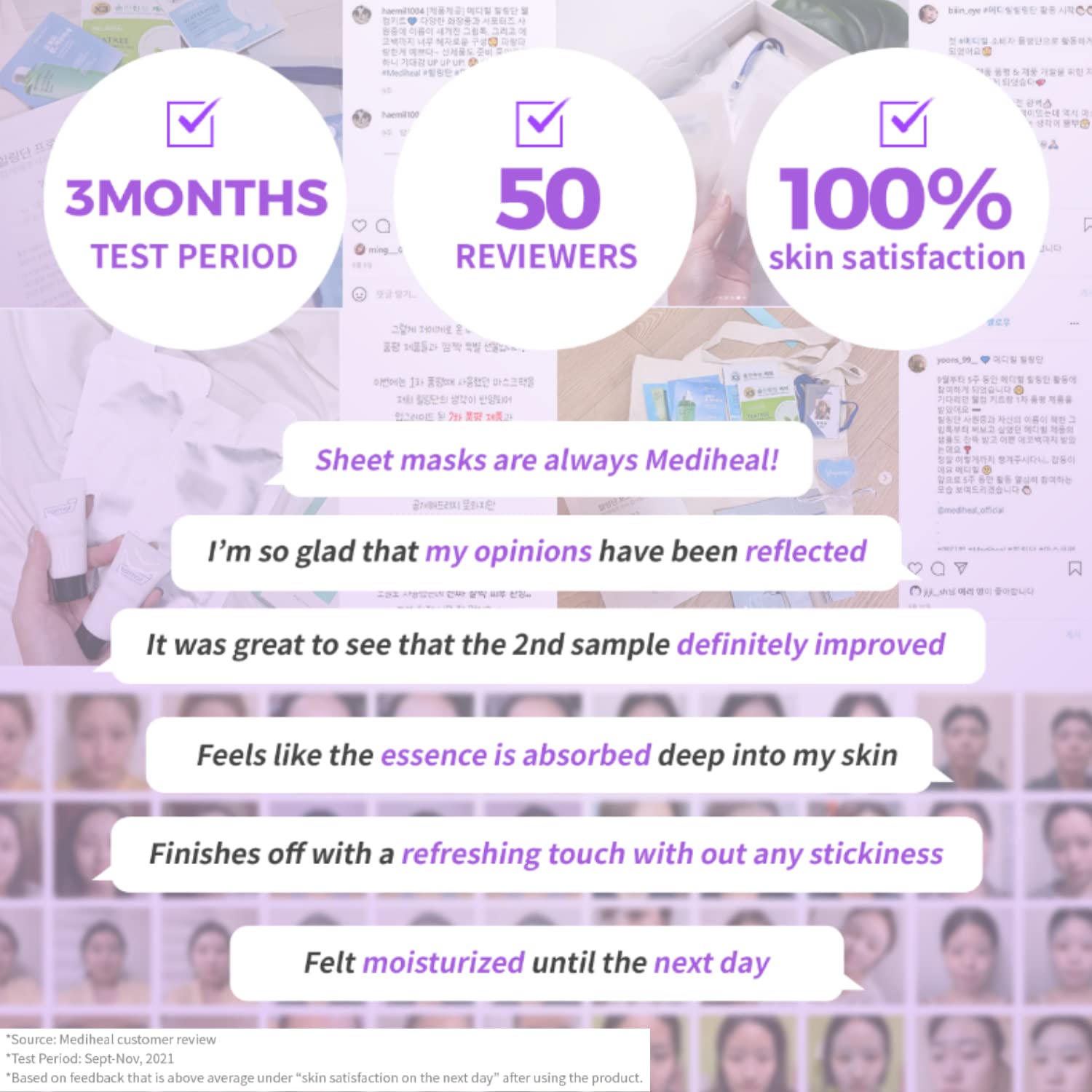 Mediheal Official Best No.1 Korean Sheet Mask - Hpa Ampoule Face Mask 10 Sheets For Boosting Radiance Giving An Instant Glow Wit