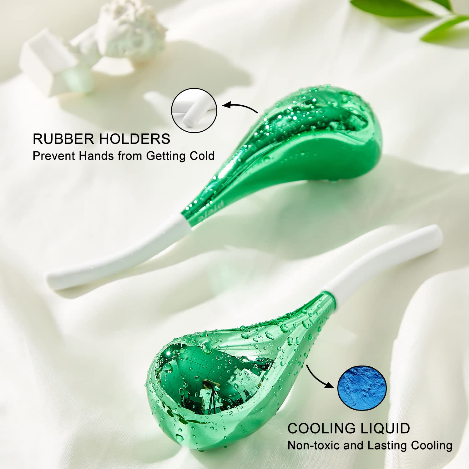 Pfefe Cryo Sticks For Face, Ice Globes Cryo Globes For Facials, Esthetician Supplies Gifts, Unbreakable Stainless Steel Ice Roll