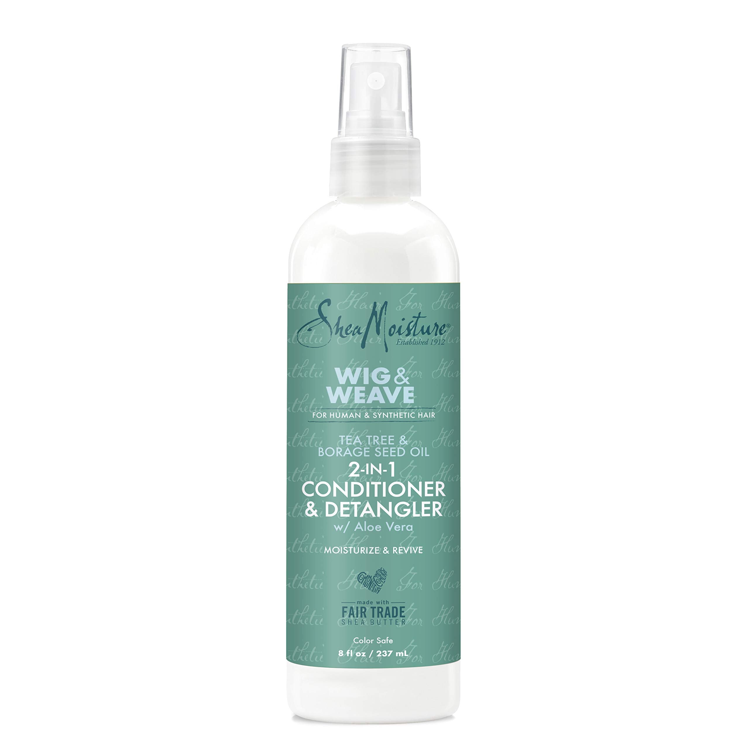 SheaMoisture 2in1 Conditioner and Detangler Leave-In Conditioner for Wig Tea Tree and Borage Seed Oil Paraben Free Conditioner 8
