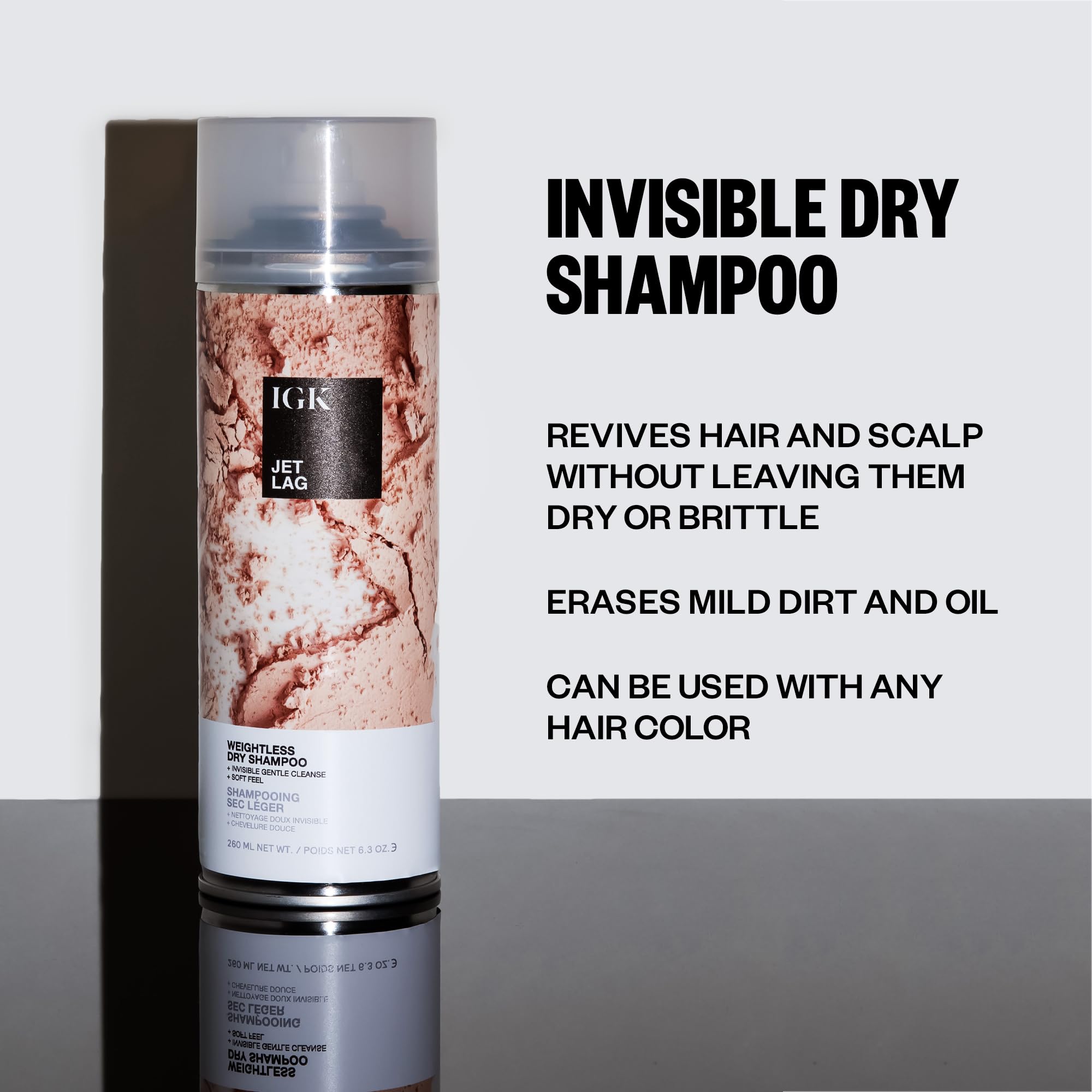Igk Jet Lag Invisible Dry Shampoo, 6.3 Oz