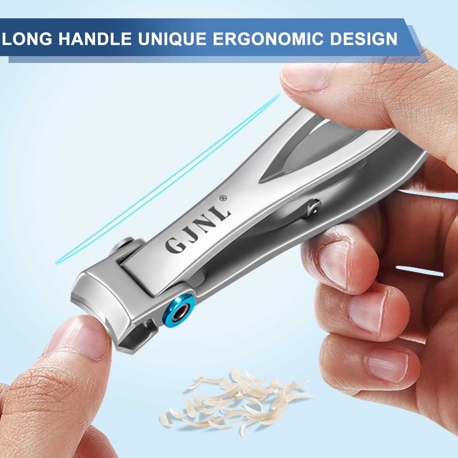 New Nail Clippers For Men, 2024 Upgrade Angled Head Toe Nails Clippers, Wide Jaw Toenail Clippers For Thick Nails, Heavy Duty Na