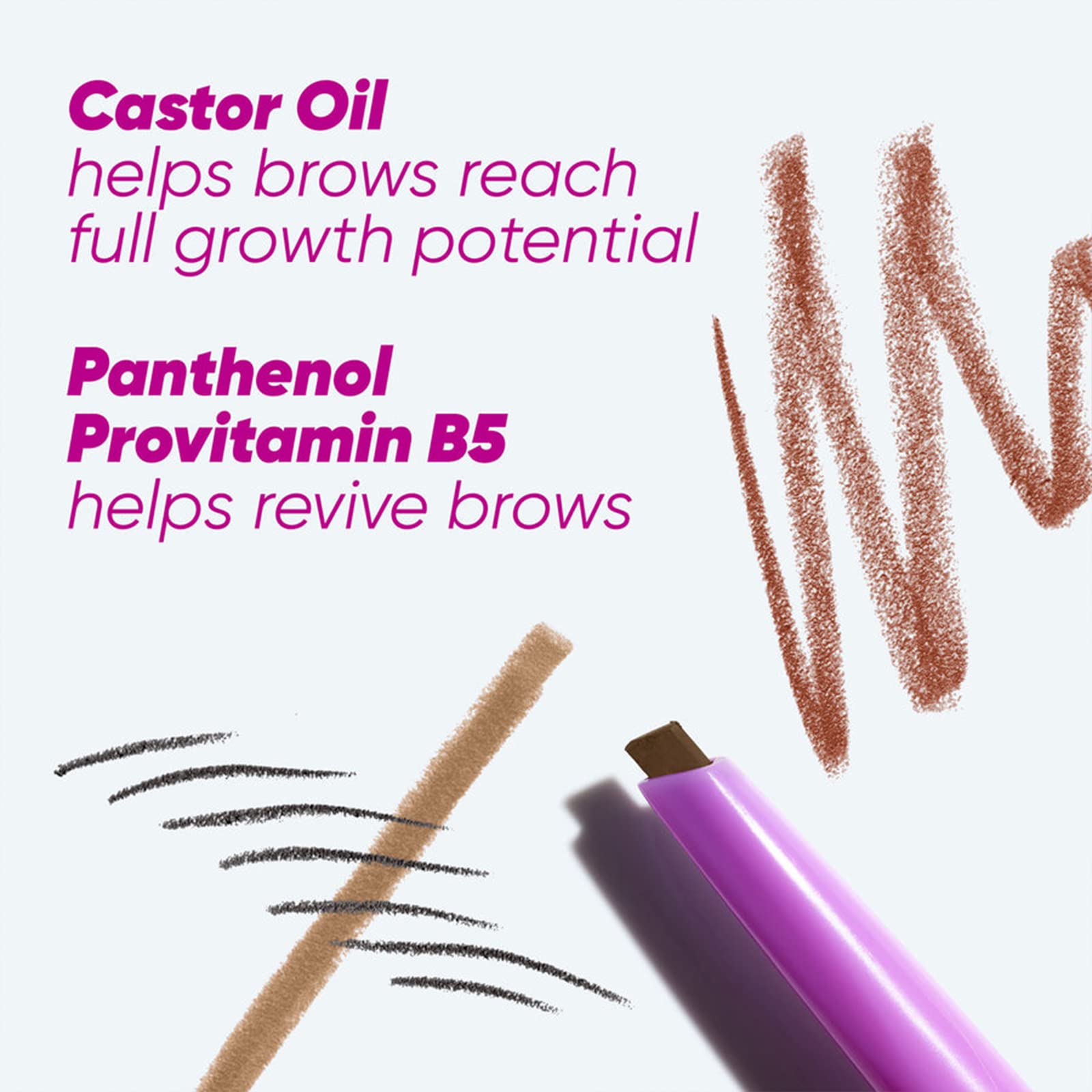 Kosas Brow Pop - Longwear Eyebrow Makeup, Dual-Sided Defining Pencil With Castor Oil For Soft, Natural Look Of Real Hair - Brown