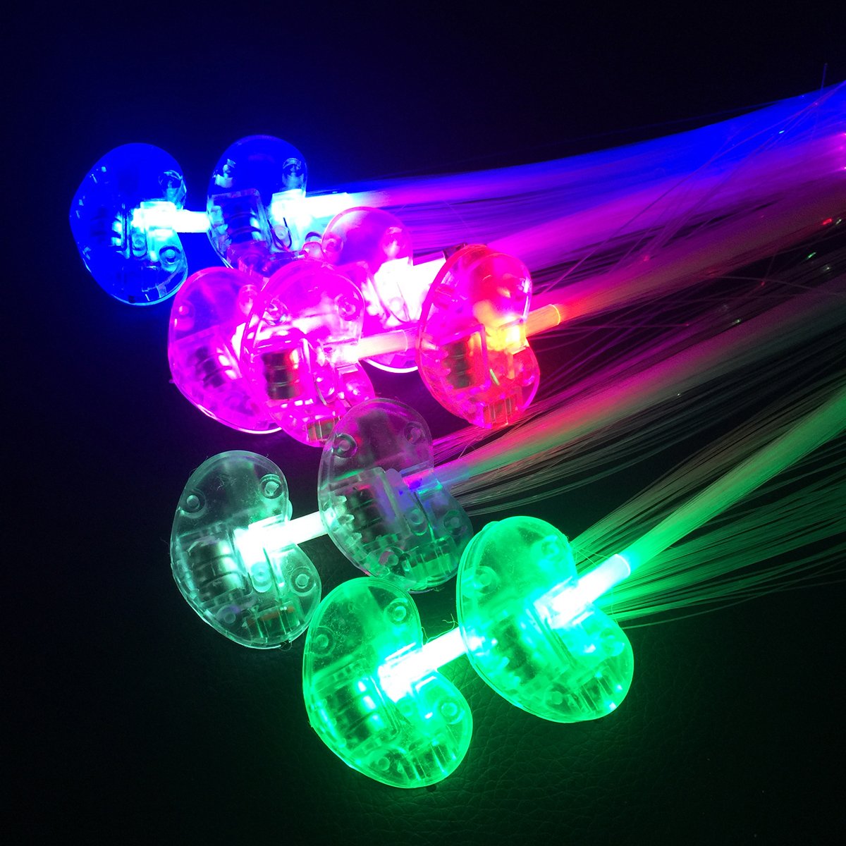 Acooe Hair Clip, 12 Pack Flashing Led Light Up Toys Optics Led Hair Lights, Barrettes For Party, Bar Dancing Hairpin, Light Up H