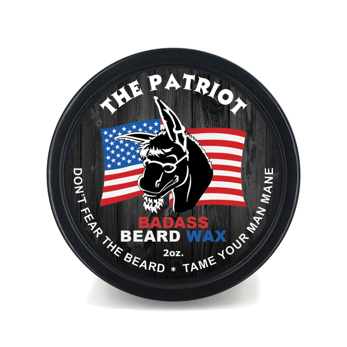 Badass Beard Care Beard Wax For Men - The Patriot Scent, 2 Oz - Softens Beard Hair, Leaves Your Beard Looking And Feeling More D