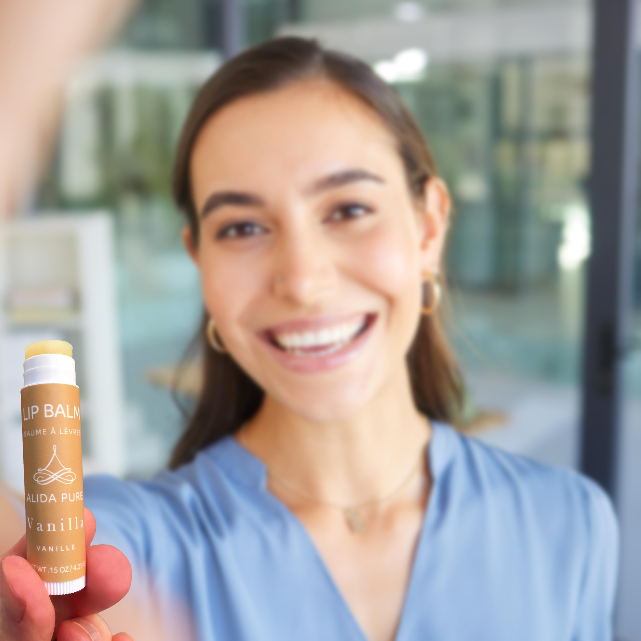 Alida Pure Vanilla Lip Balm Collection, Vegan Lip Balm Set, Beeswax Free, With Avocado Oil, Organic Jojoba Oil, And Vitamin E, N