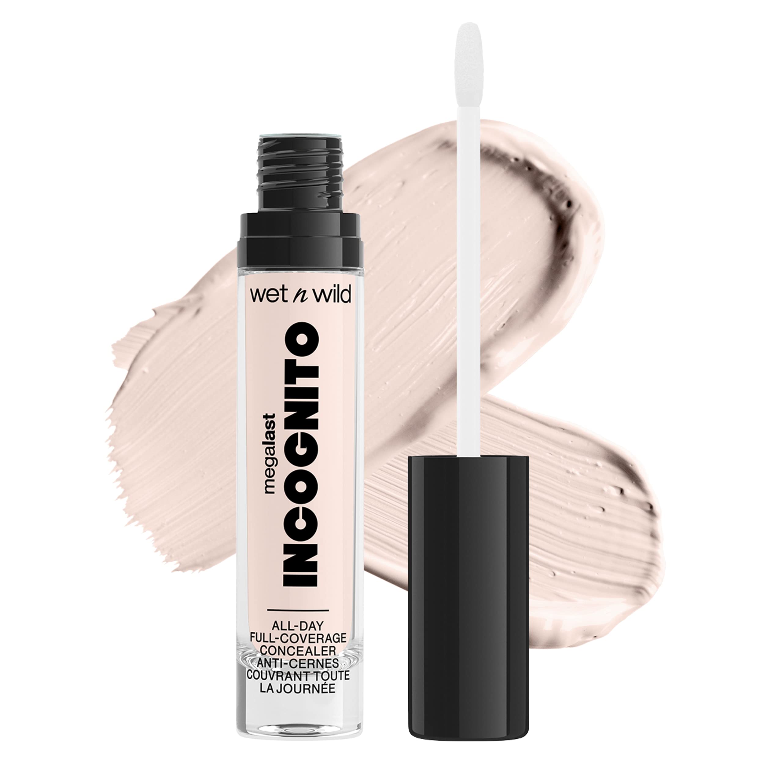 Wet N Wild Mega Last Incognito All-Day Full Coverage Liquid Matte Concealer, Fair Beige, 0.18 Ounce