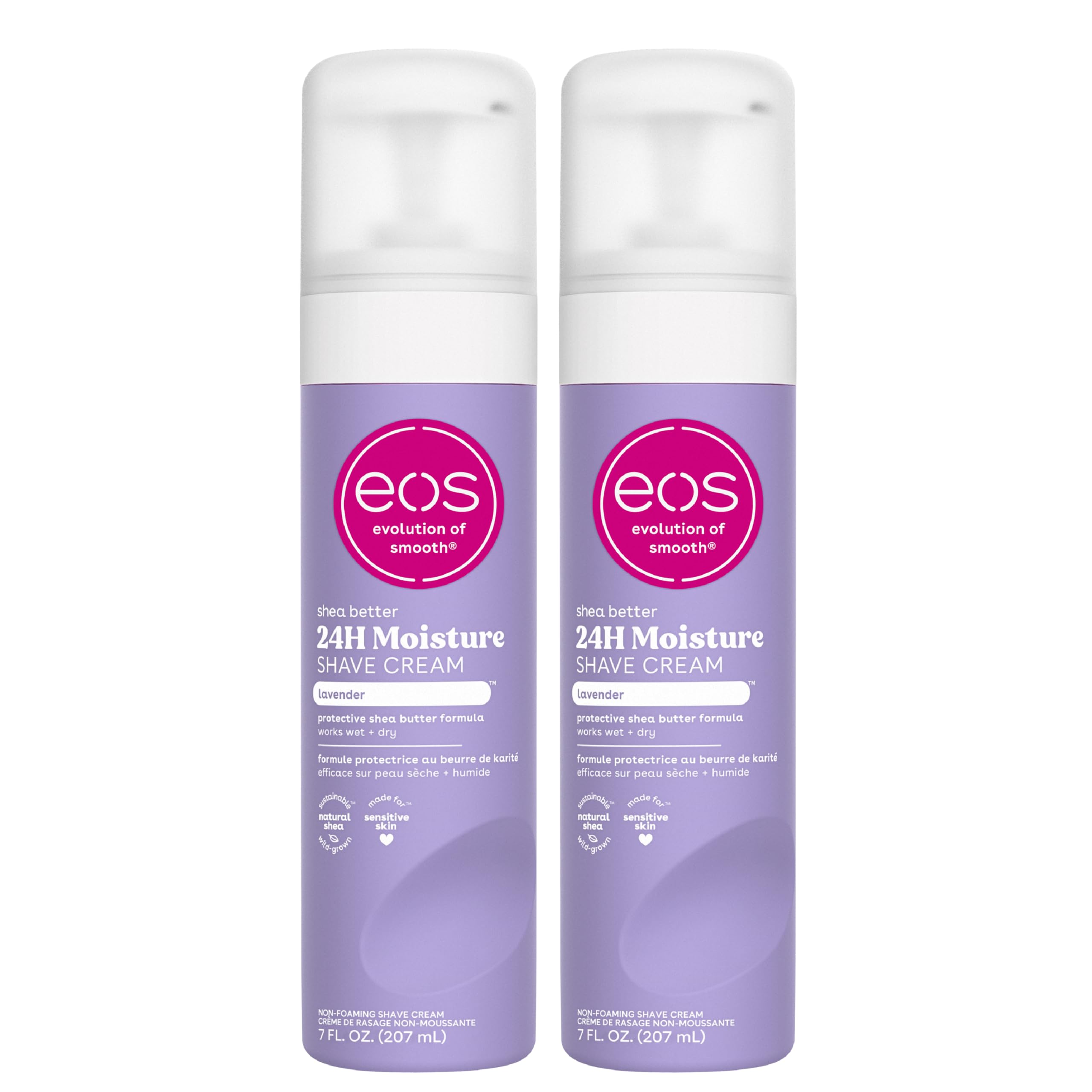 eos Shea Better Shaving Cream- Lavender, Shave Cream for Women, Shea Butter Skin Care, 14 fl oz, 2-Pack