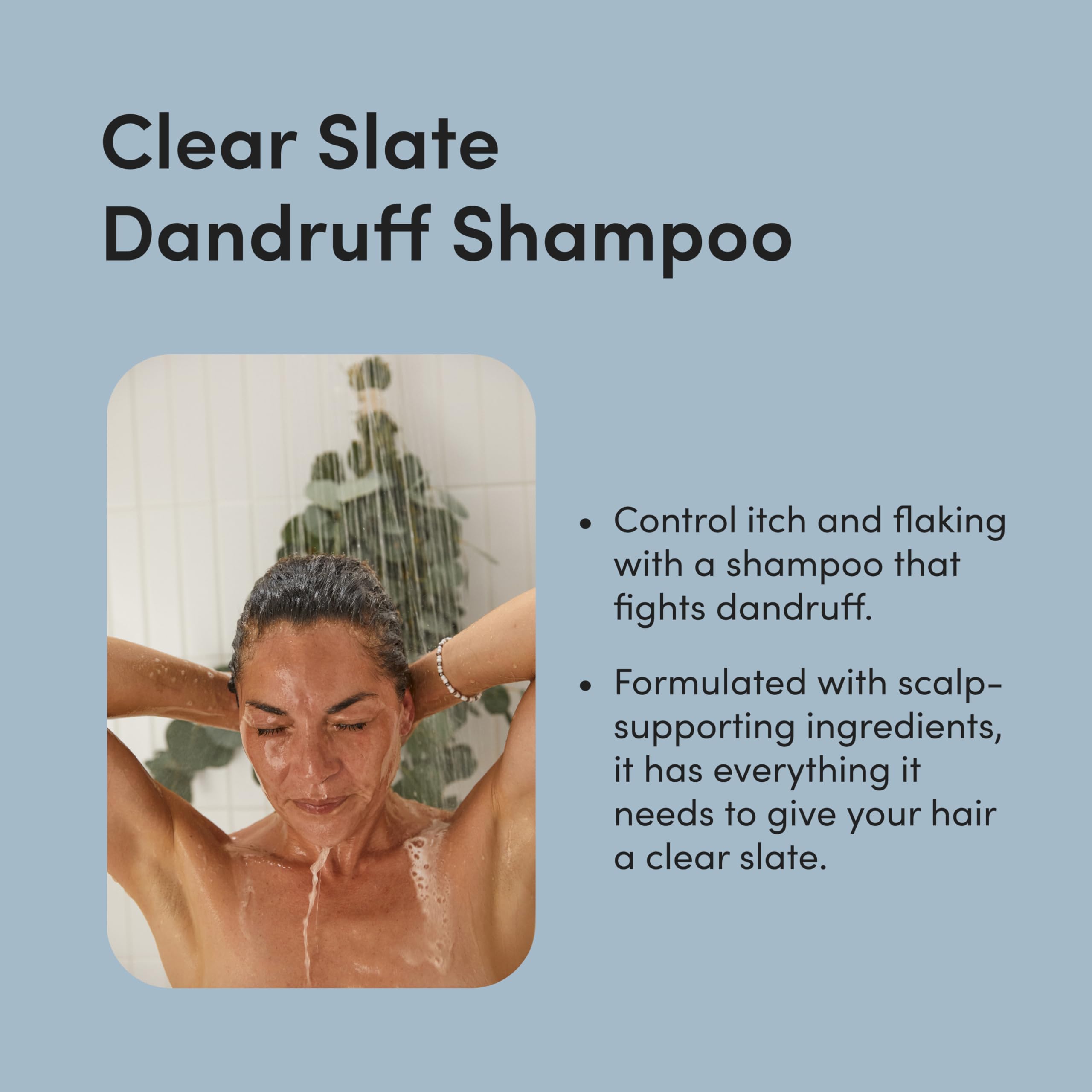 Hers Clear Slate Anti Dandruff Shampoo, 2 Pack - Dermatologist Formulated Dry Scalp & Dandruff Shampoo With Biotin - Shampoo Wit