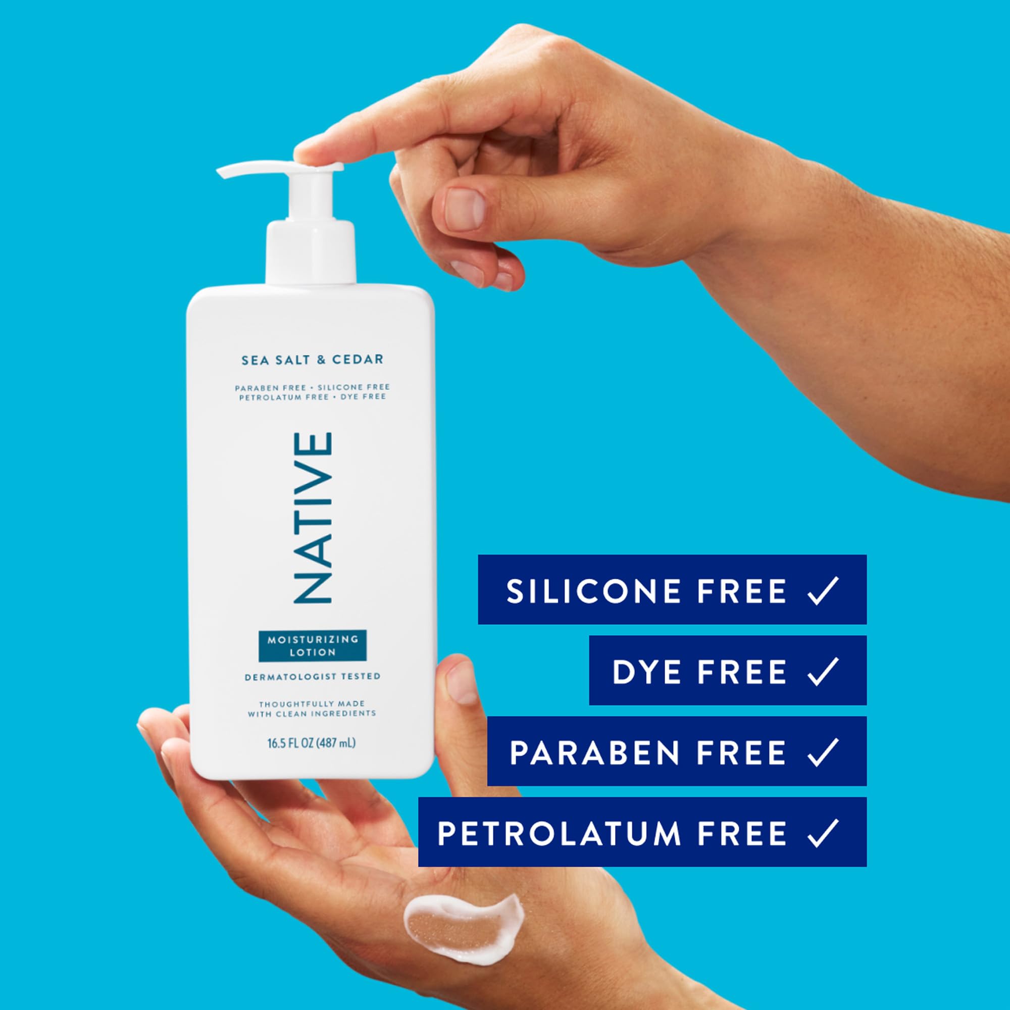 Native Body Lotion Contains Naturally Derived Plant-Based Moisturizers For Women And Men | Restores Dry Skin, Sea Salt & Cedar,
