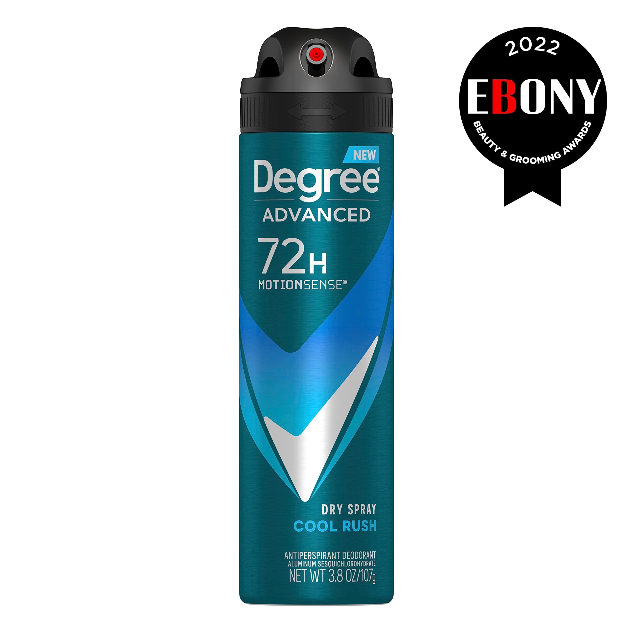 Degree Men Antiperspirant Deodorant Dry Spray Cool Rush 3 Count Deodorant For Men With Motionsense Technology 3.8 Oz