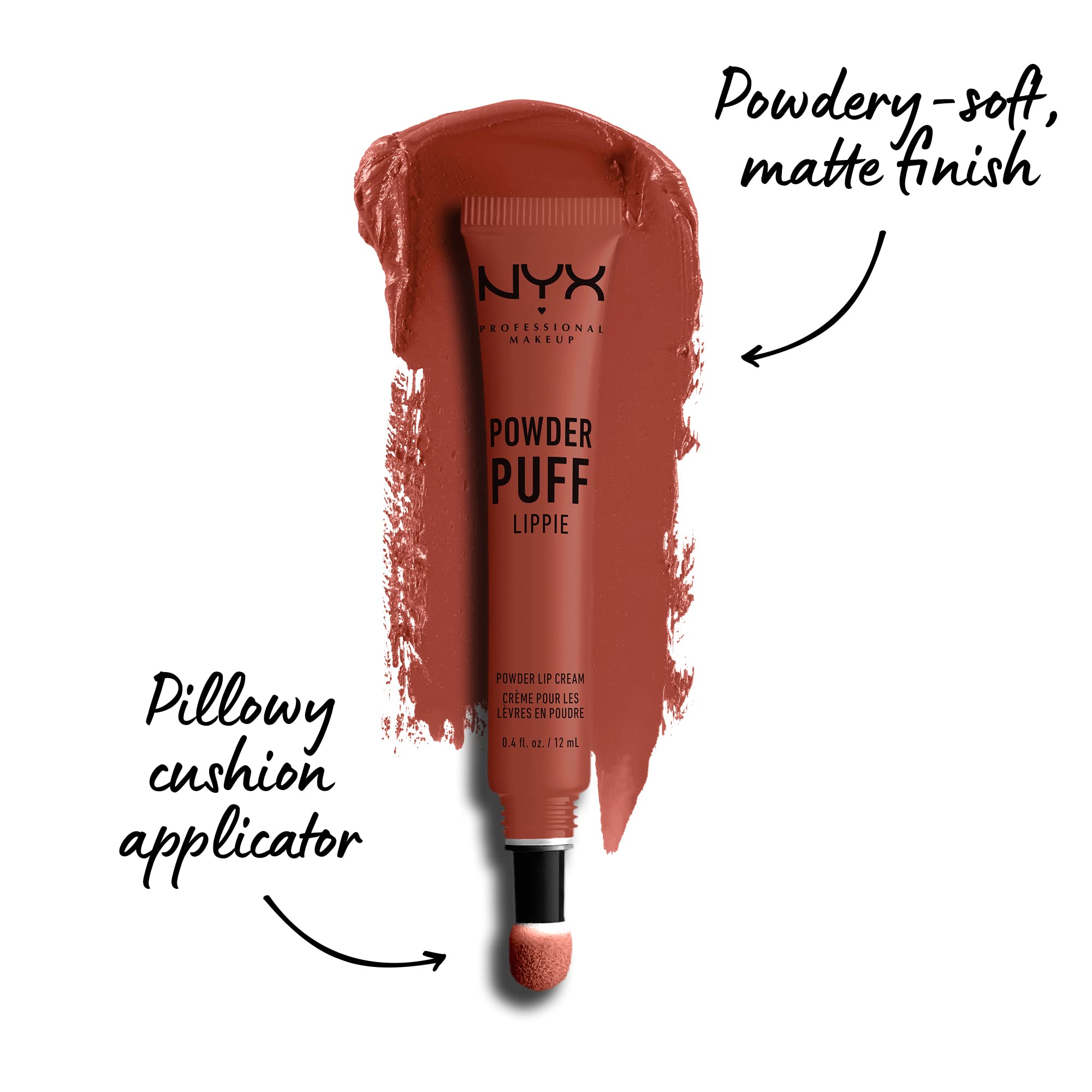 Nyx Professional Makeup Powder Puff Lippie Lip Cream, Liquid Lipstick - Teacher'S Pet (Orange Brown)