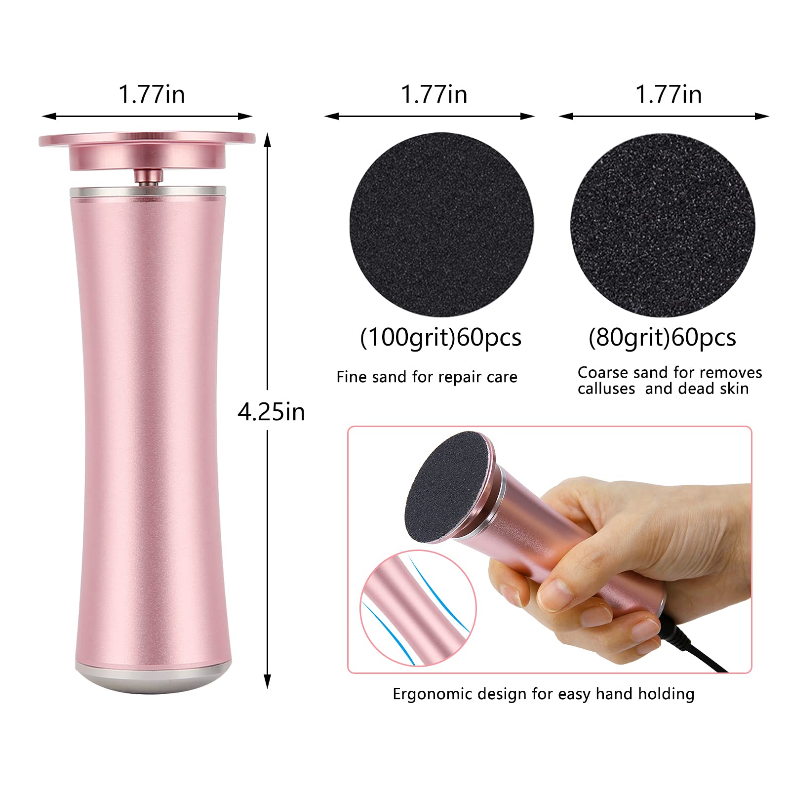 120 Pcs Replacement Sandpaper Discs For Electric Foot File Adjustable Speed Callus Remover Tool Sandpaper Pad Disks