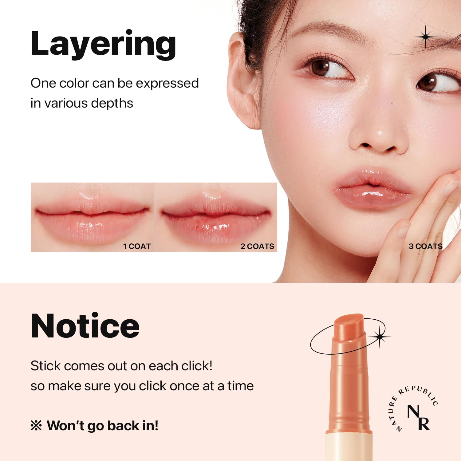 Nature Republic Honey Melting Lip (01 Apricot) K-Beauty, Lip Plumper, Tint, Balm, Korean, Lip Glosscute, Glow