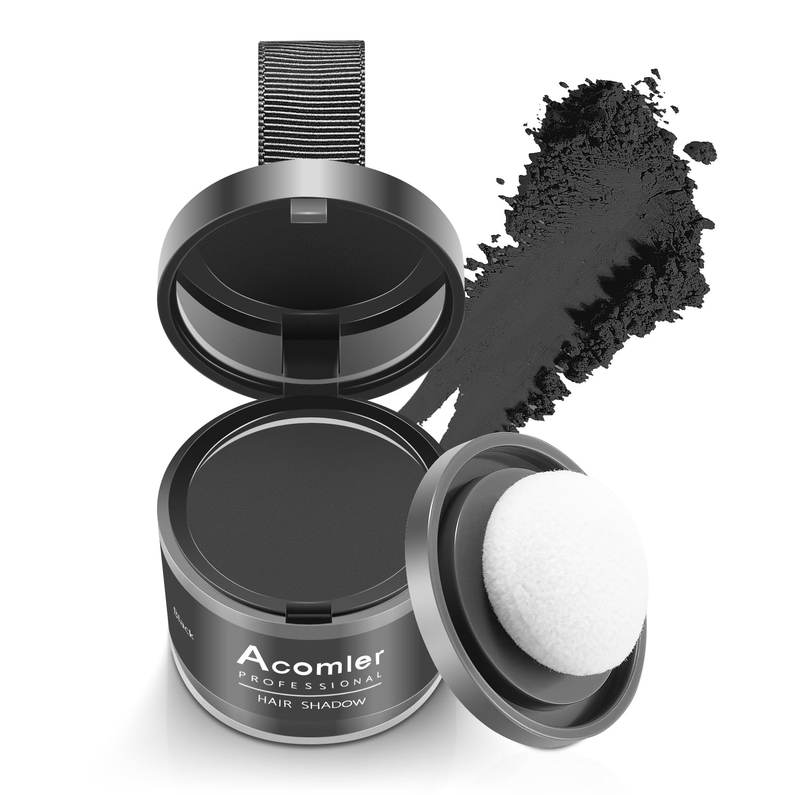 Acomler Instantly Root Cover Up Powder for Thinning, Grey Hair - Hairline Shadow, Touch Up for Women/Men with Eyebrows, Beard, B