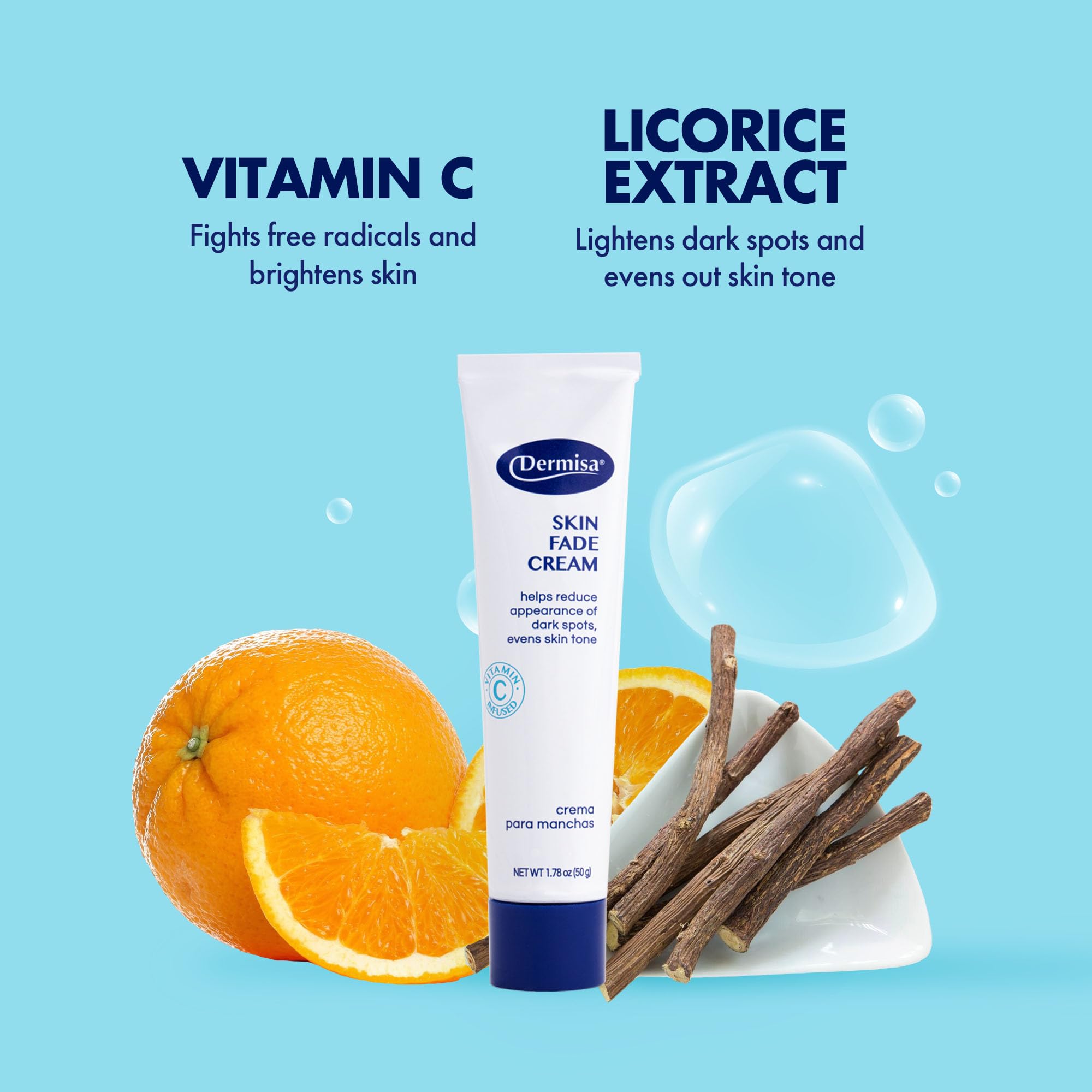 Skin Fade Cream With Vitamin C | Helps Reduce Dark Spots And Age Spots | All Skin Types | 1.78 Oz | Pack Of 2