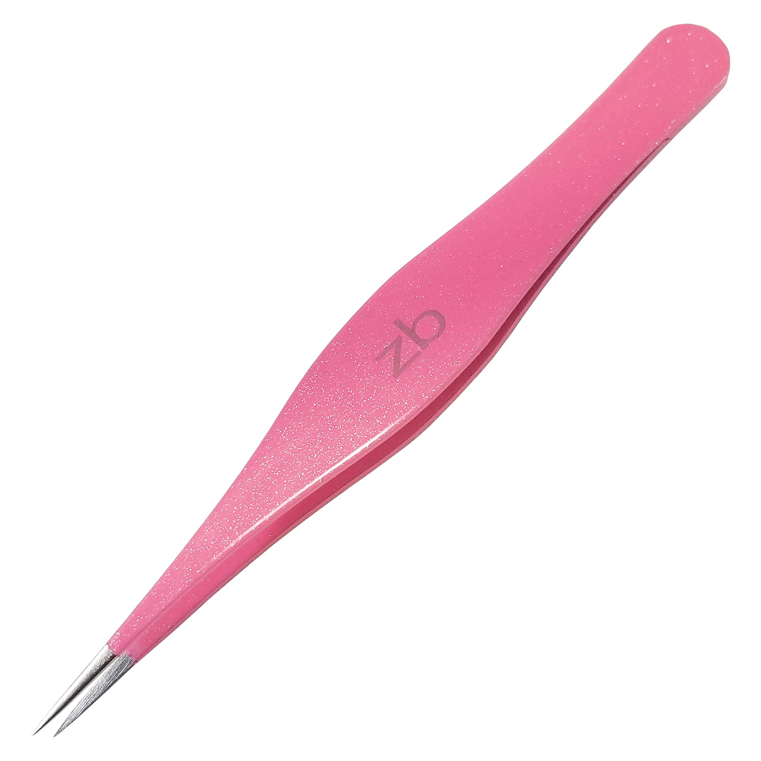Ingrown Hair Tweezers by Zizzili Basics - Surgical Grade Stainless Steel Fine Pointed Tweezers - Precision Aligned Tips for Spli