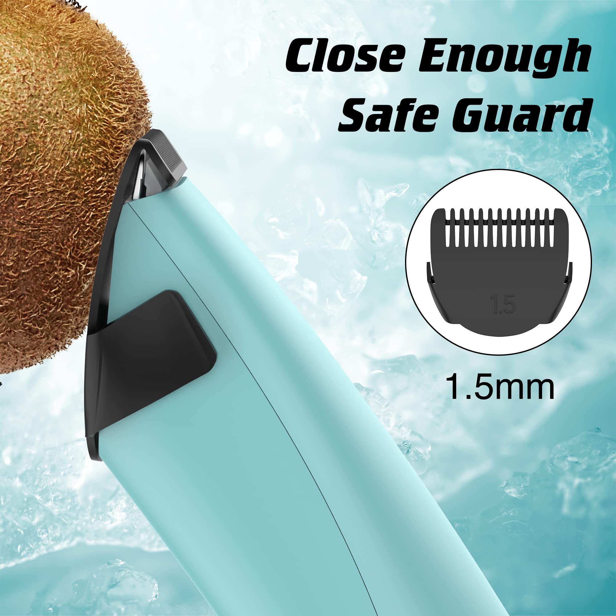 Vikicon Body Groomer For Men: Waterproof Groin & Pubic Hair Trimmer Electric Body Shaver With Charging Dock And 1.5Mm Close Shav