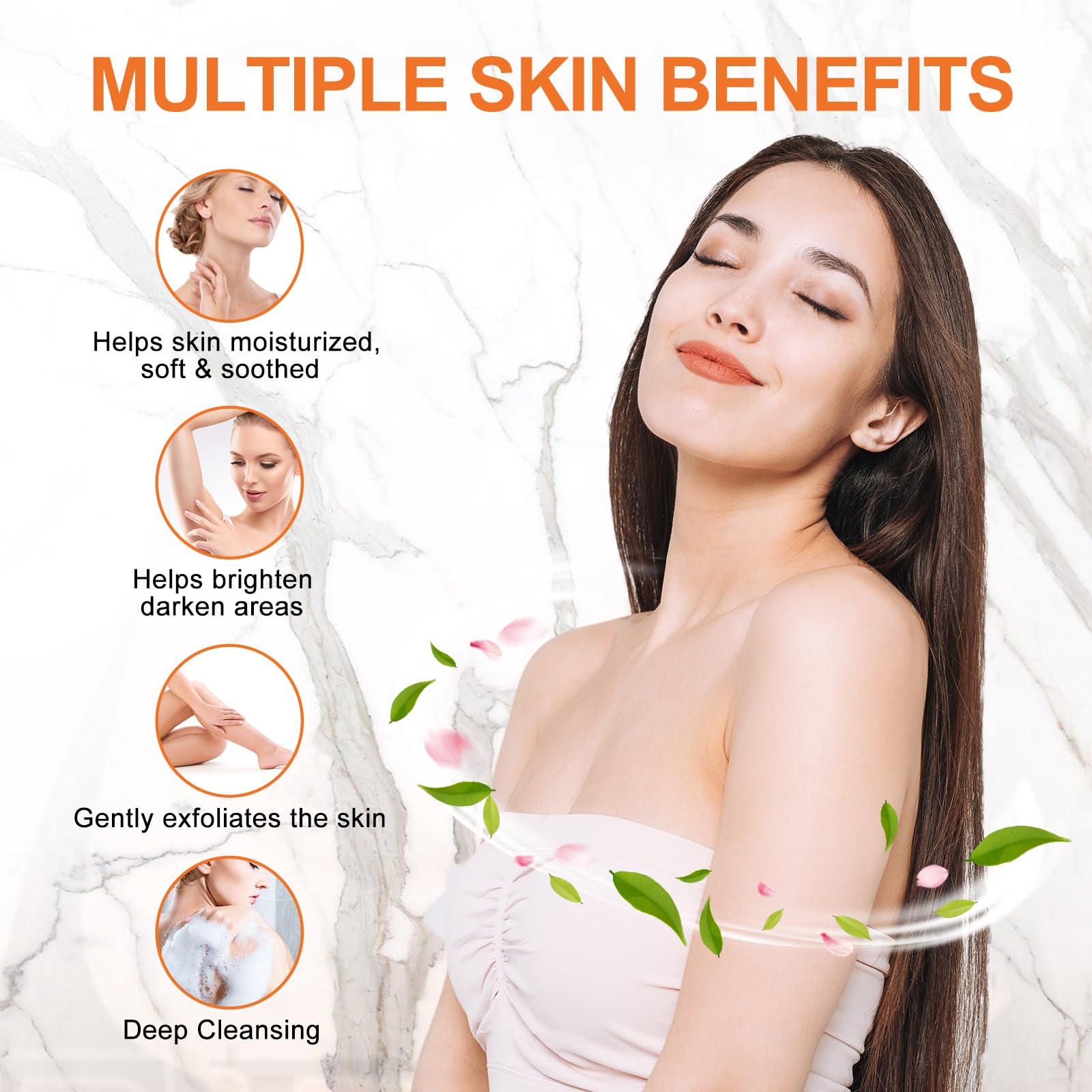 Chialing Persimmon Scented Body Soap - 16.9 Fl Oz for Body Odor Control, Nonenal Removal, Ideal for Men & Women, Contains Centella Asiatica