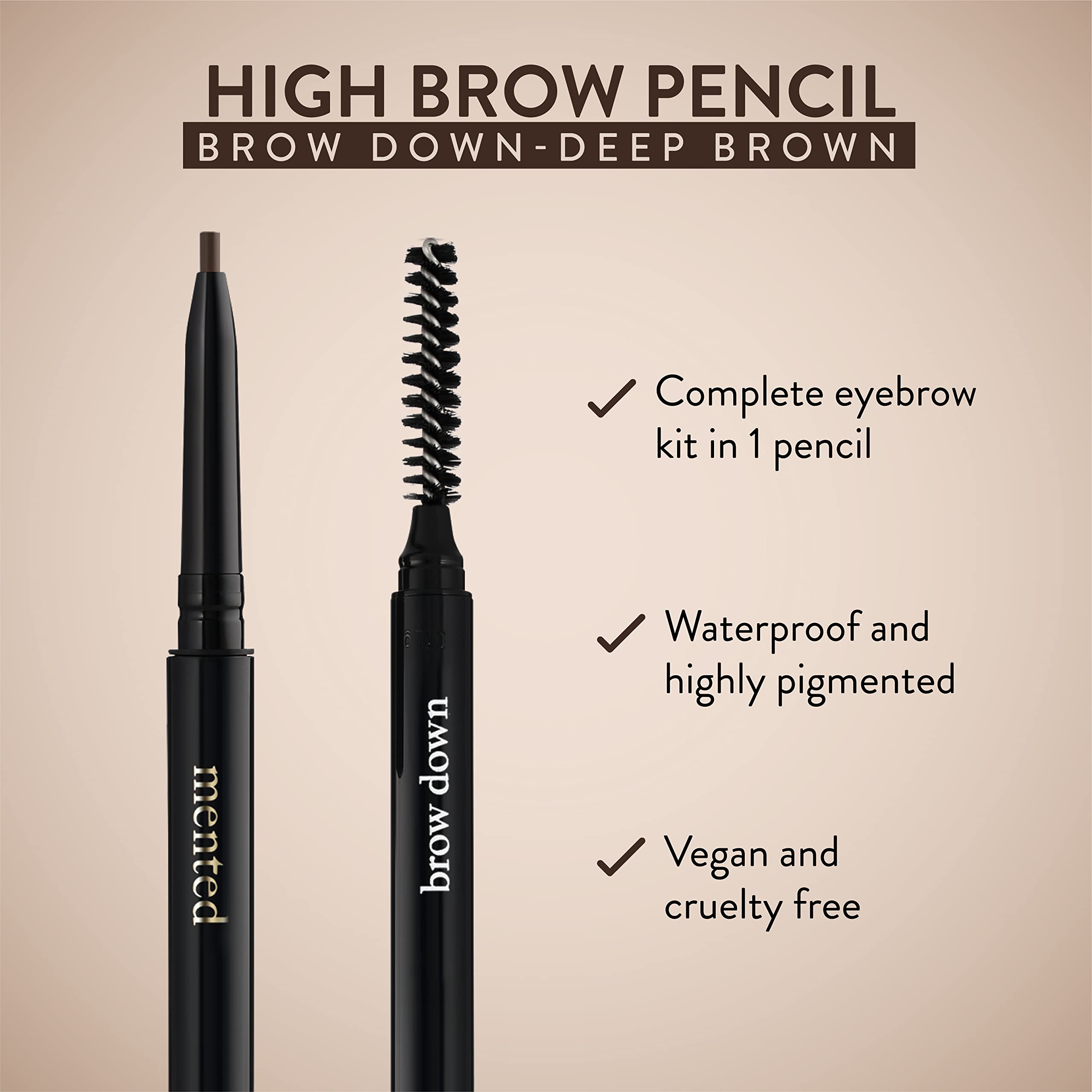 Mented Cosmetics | Eyebrow Pencil, Eyebrow Stencil, Eyebrow Brush, High Brow Pencil With Spoolie | Natural Looking Brows, All Da