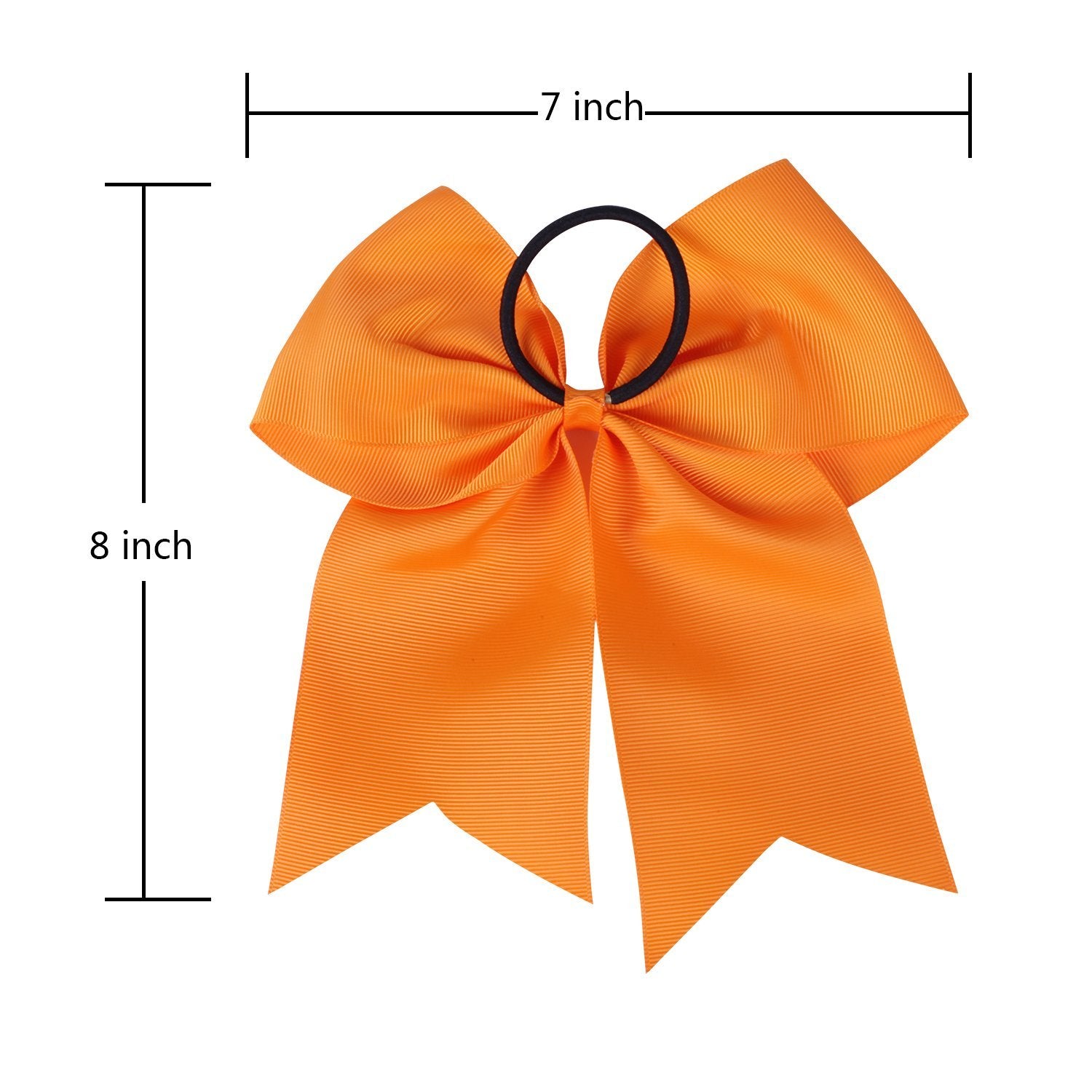8 Inch Cheerleader Bows Ponytail Holder Cheerleading Bows Hair Tie(Multicolor)
