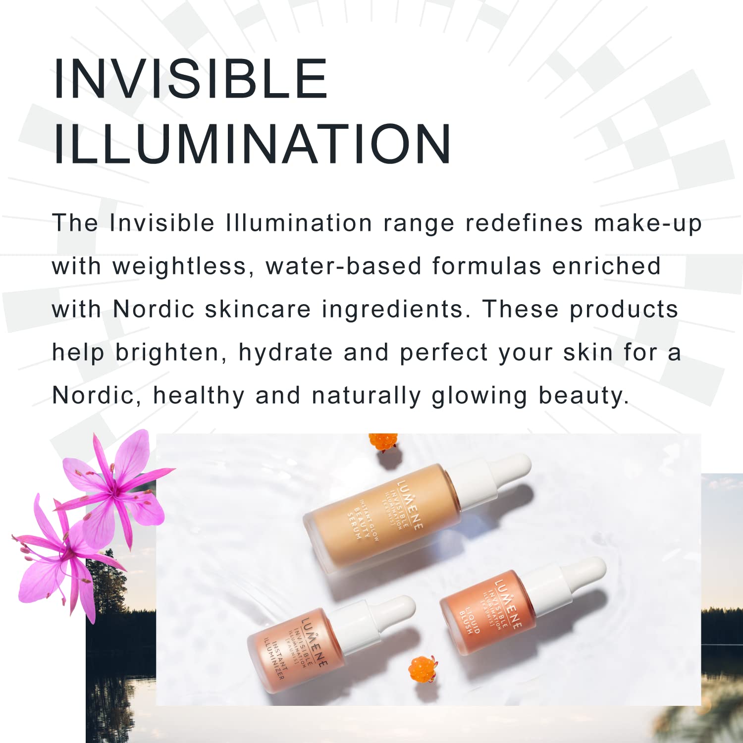 Lumene Invisible Illumination [Kaunis] Liquid Bronzer - Skincare-Infused Bronzing Drops With Buildable Texture - Made With Pearl