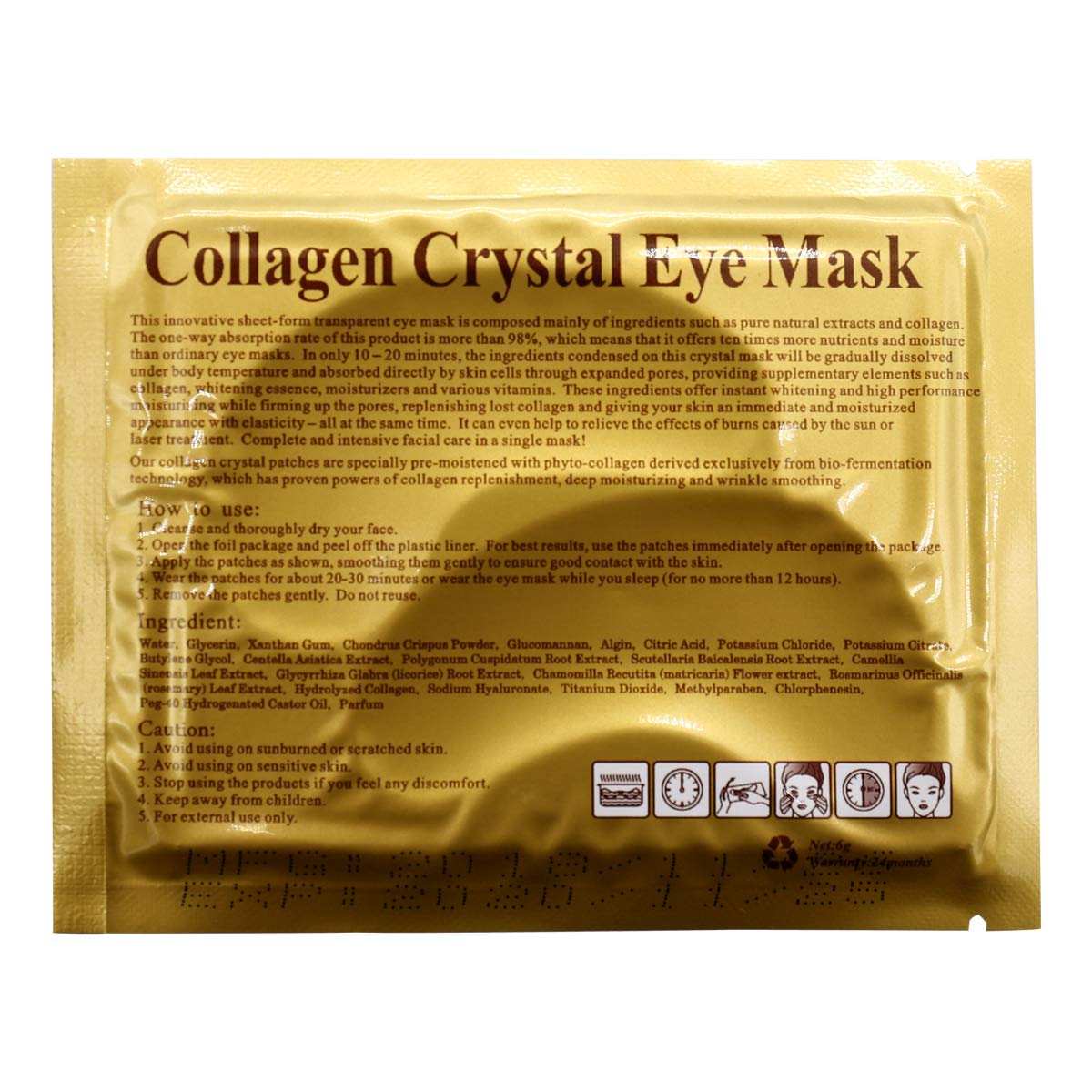 Jakuva 30 Pairs Gel Collagen Eye Masks - Hydrating Under Eye Patches for Dark Circles, Anti-Aging, Moisturizing - Mike White