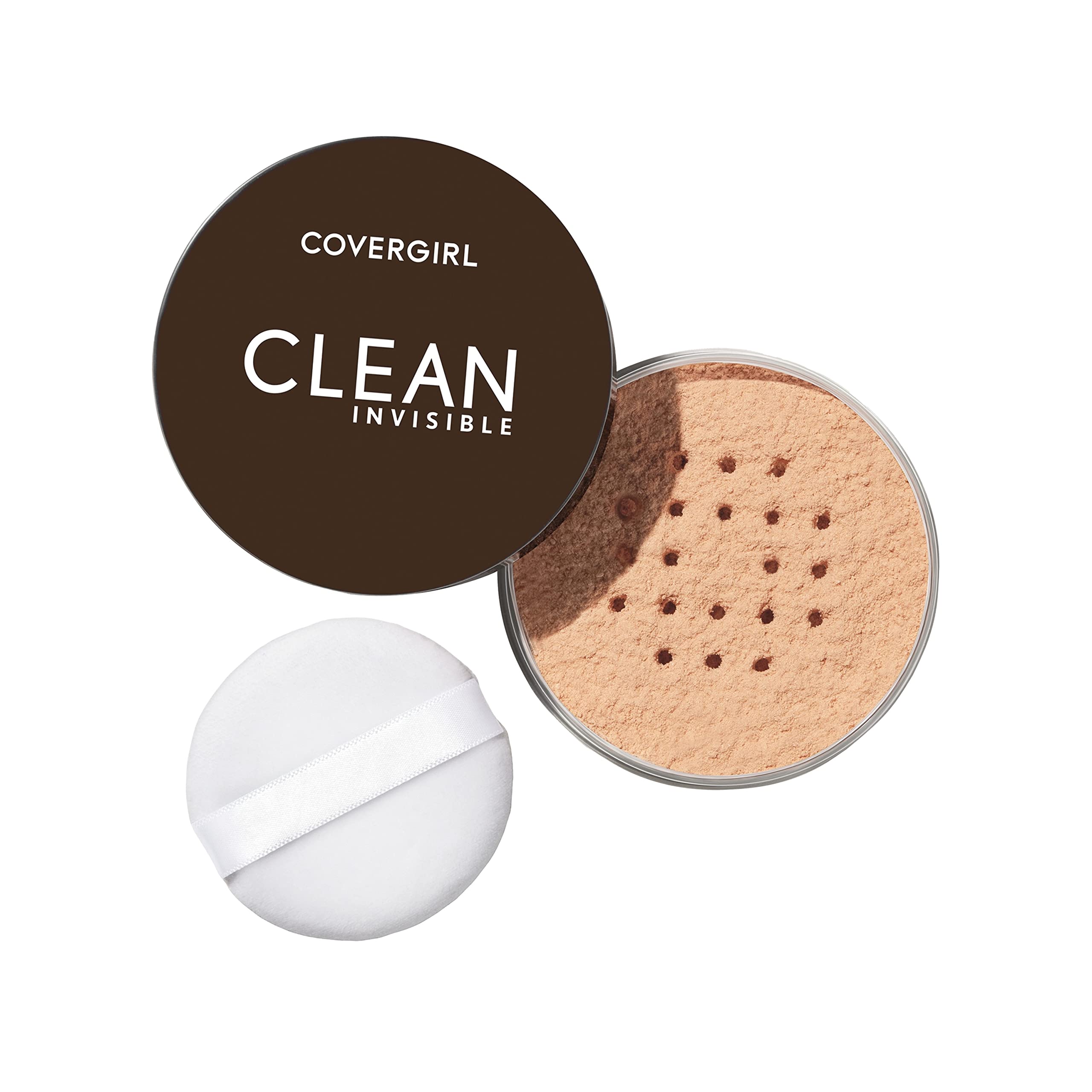 COVERGIRL Clean Invisible Loose Powder - Loose Powder, Setting Powder, Vegan Formula - Translucent Medium, 20g (0.7 oz) (Pack of