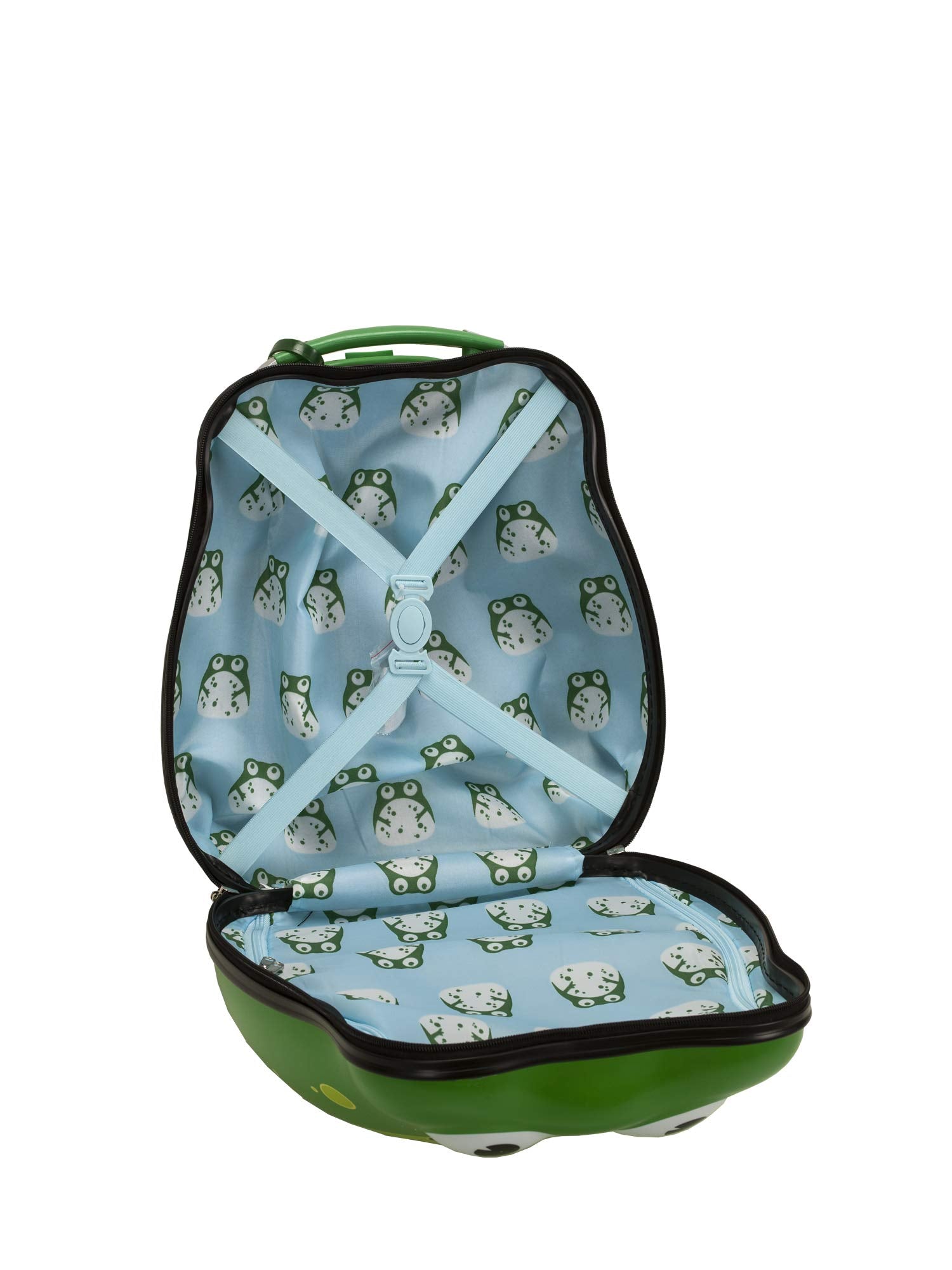 Rockland Jr. Kids' My First Hardside Spinner Luggage, Expandable, Frog, Carry-On 19-Inch