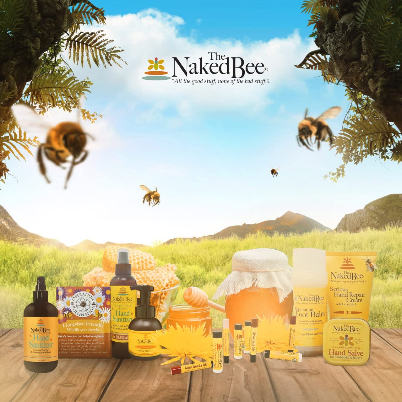 The Naked Bee Hand Cream (8Oz) Intensive Nourishing Cream For Smoother And Softer Hand - Unscented Deep Moisture And Repair For