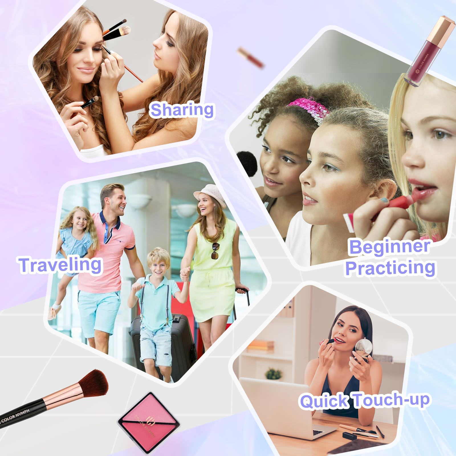 Color Nymph Makeup Kit For Women, Girls Makeup Set For Teens Professional Make Up Kits With Travel Case Full Cosmetics Kit W/ 35