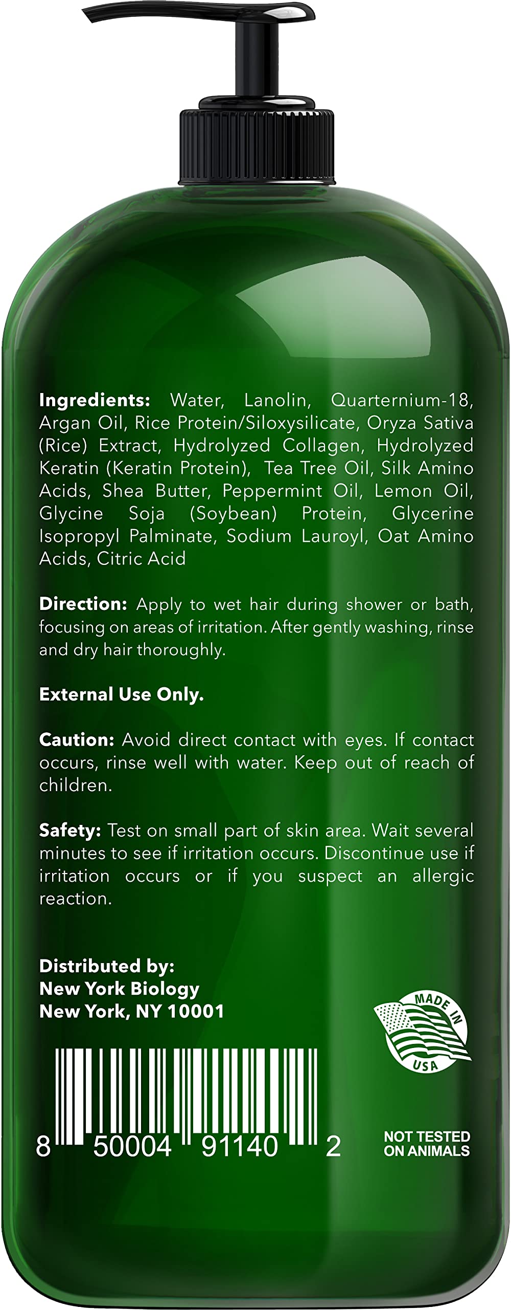 New York Biology Tea Tree Conditioner - Deep Cleanser - Relief For Dandruff And Dry Itchy Scalp - Therapeutic Grade - Helps Prom