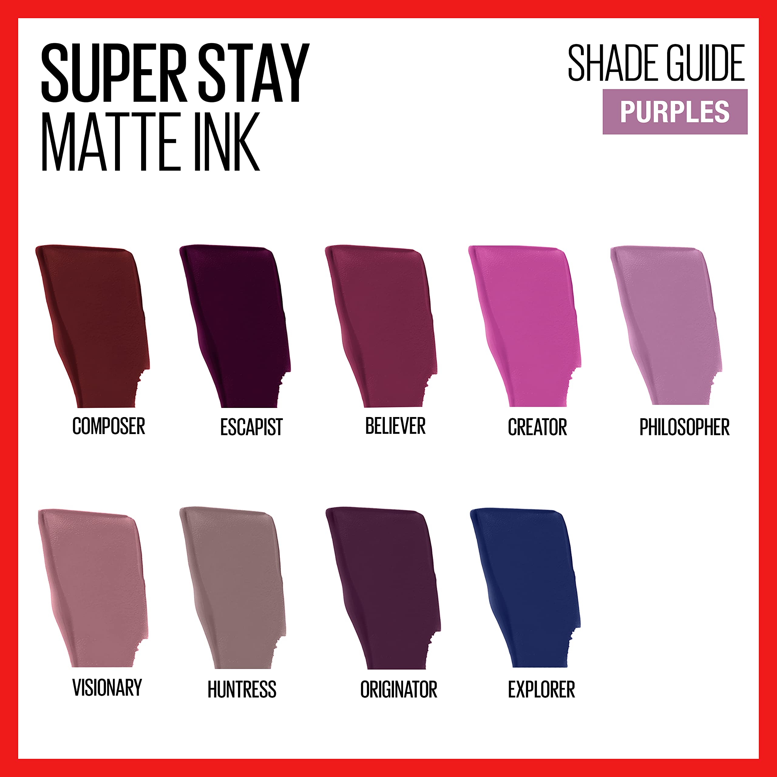 Maybelline Super Stay Matte Ink Liquid Lipstick Makeup, Long Lasting High Impact Color, Up To 16H Wear, Composer, Cherry Brown,