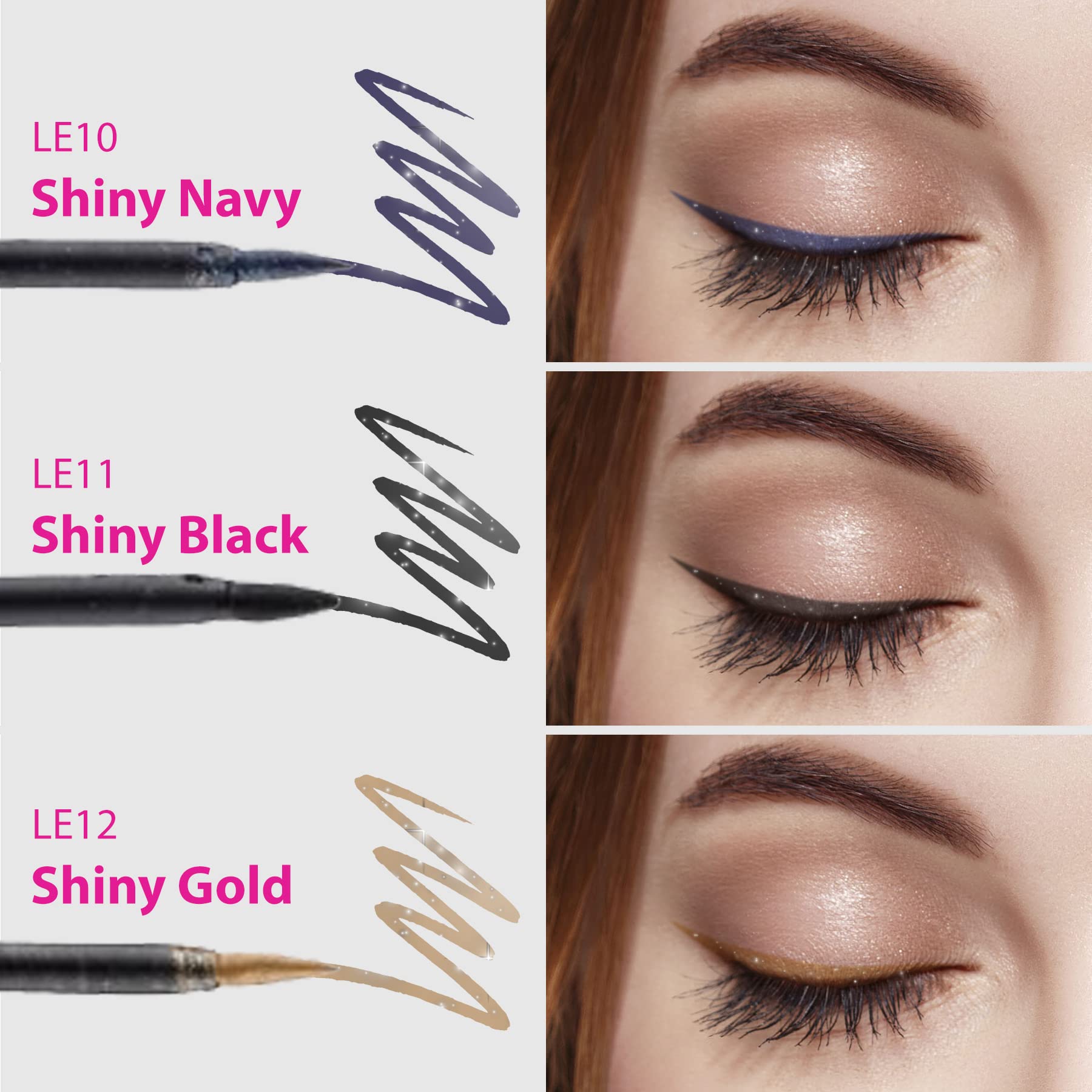 Ruby Kisses Classic Liquid Eyeliner, Smudgeproof Long Lasting Eye Makeup With Felt-Tip Applicator (1 Pack, Black)