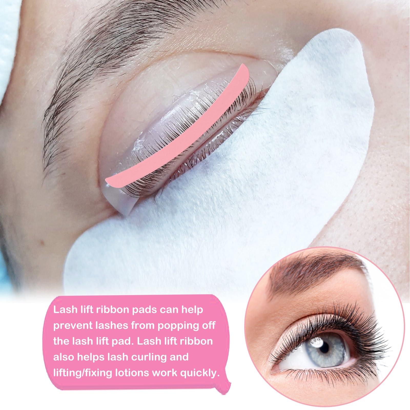 36 Pcs Lash Lifting Ribbon Kit, Reusable Lash Lifting Rods Lash Lifting Tool, Lash Lifting Pads Silicone Perm Ribbon Eyelash Lif