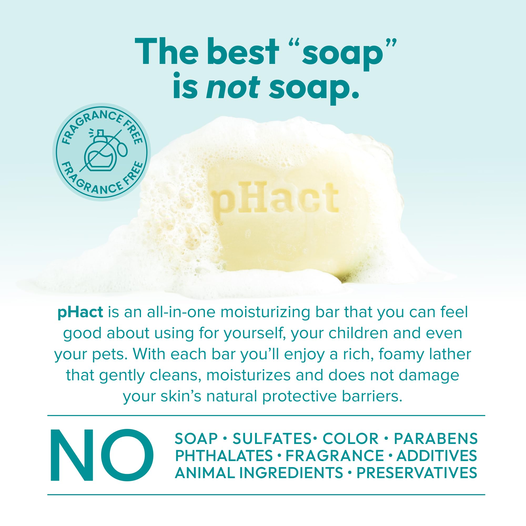 Andrew Lessman Phact Moisture-Rich, Soap-Free Cleansing Bar. Natural Skin Ph. Fragrance-Free. All Skin Types - Even Sensitive Sk