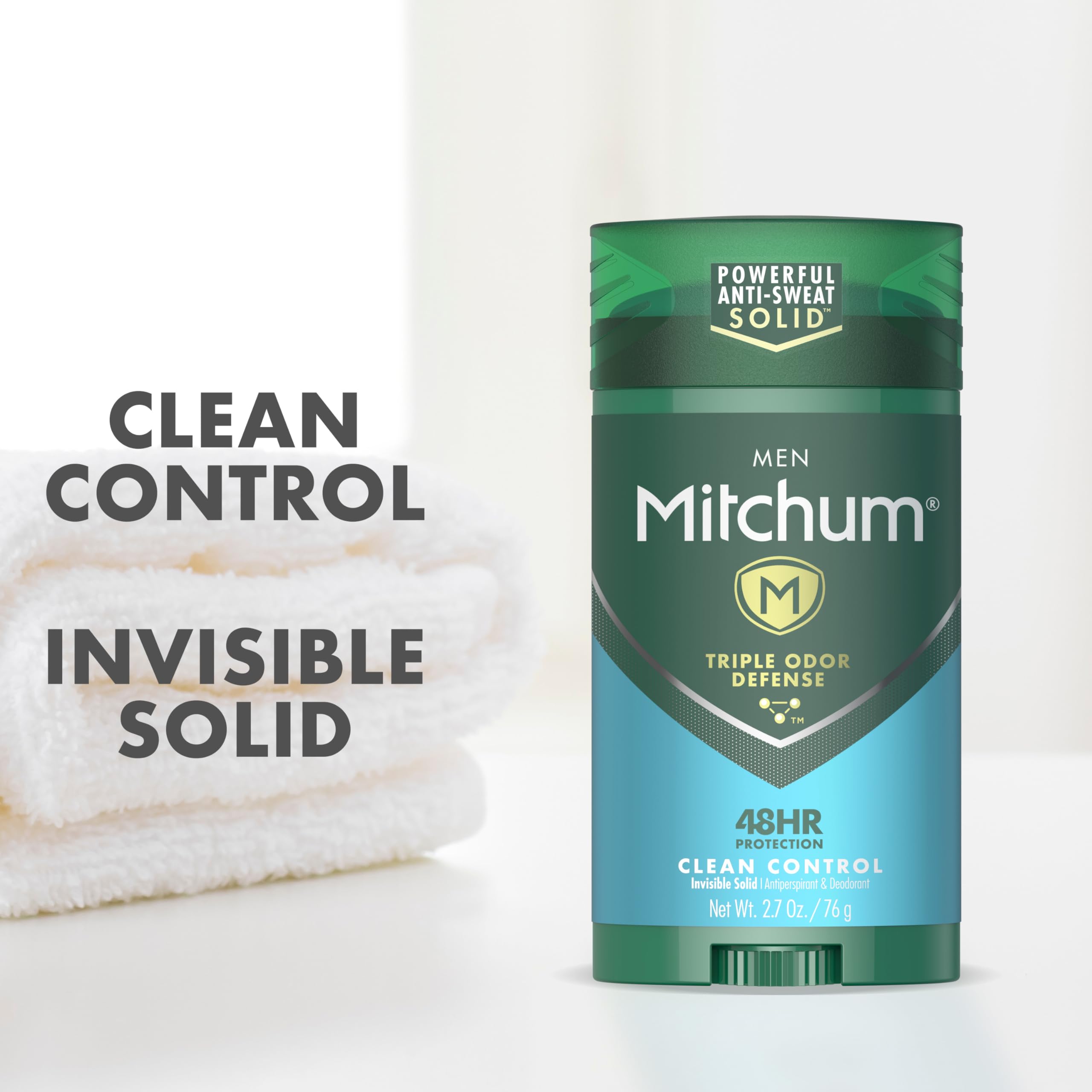 Mitchum Men Advanced Control, Clean Control Invisible Solid 2.7 Oz (Pack Of 4)