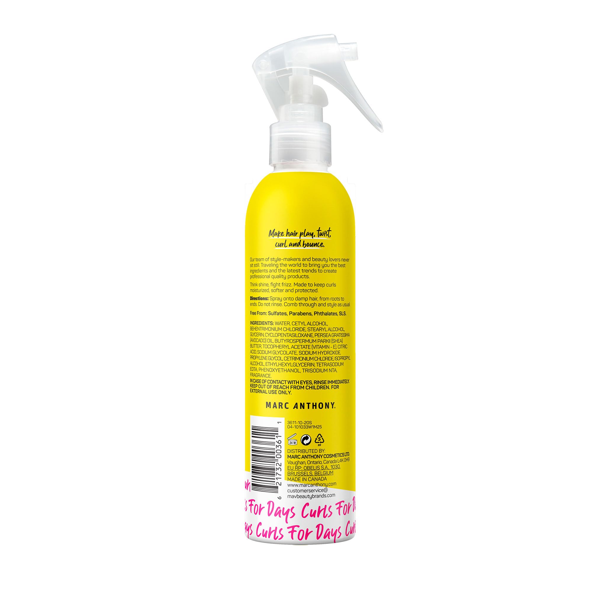 Marc Anthony Leave-In Conditioner, Strictly Curls - Shea Butter, Vitamin E & Avocado Oil Softens & Defines Coarse Curls - Sulfat