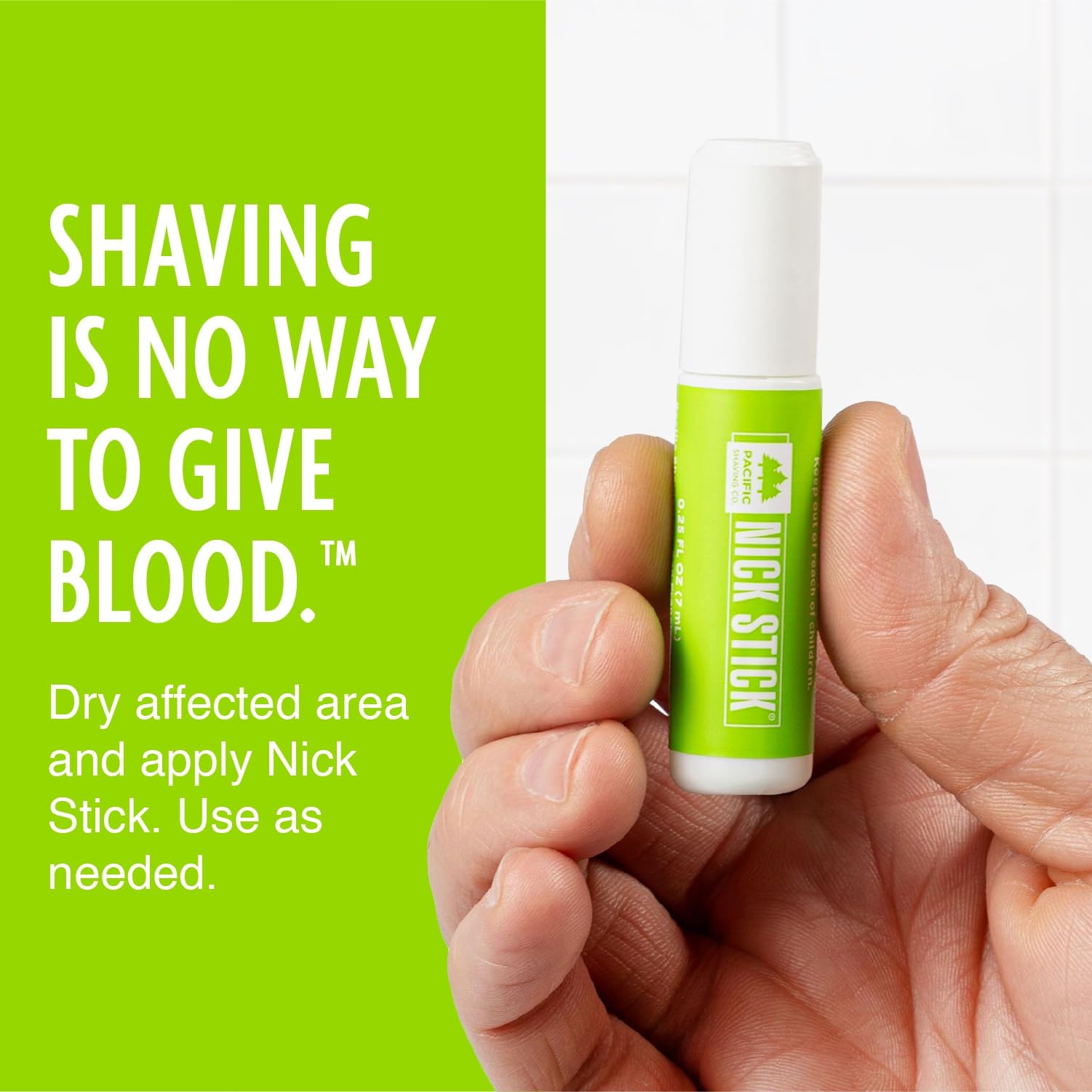 Pacific Shaving Company Nick Stick - A Shave Essential - Puts Nicks In Their Place - Liquid Roll-On Applicator, Dries Clear - Wi