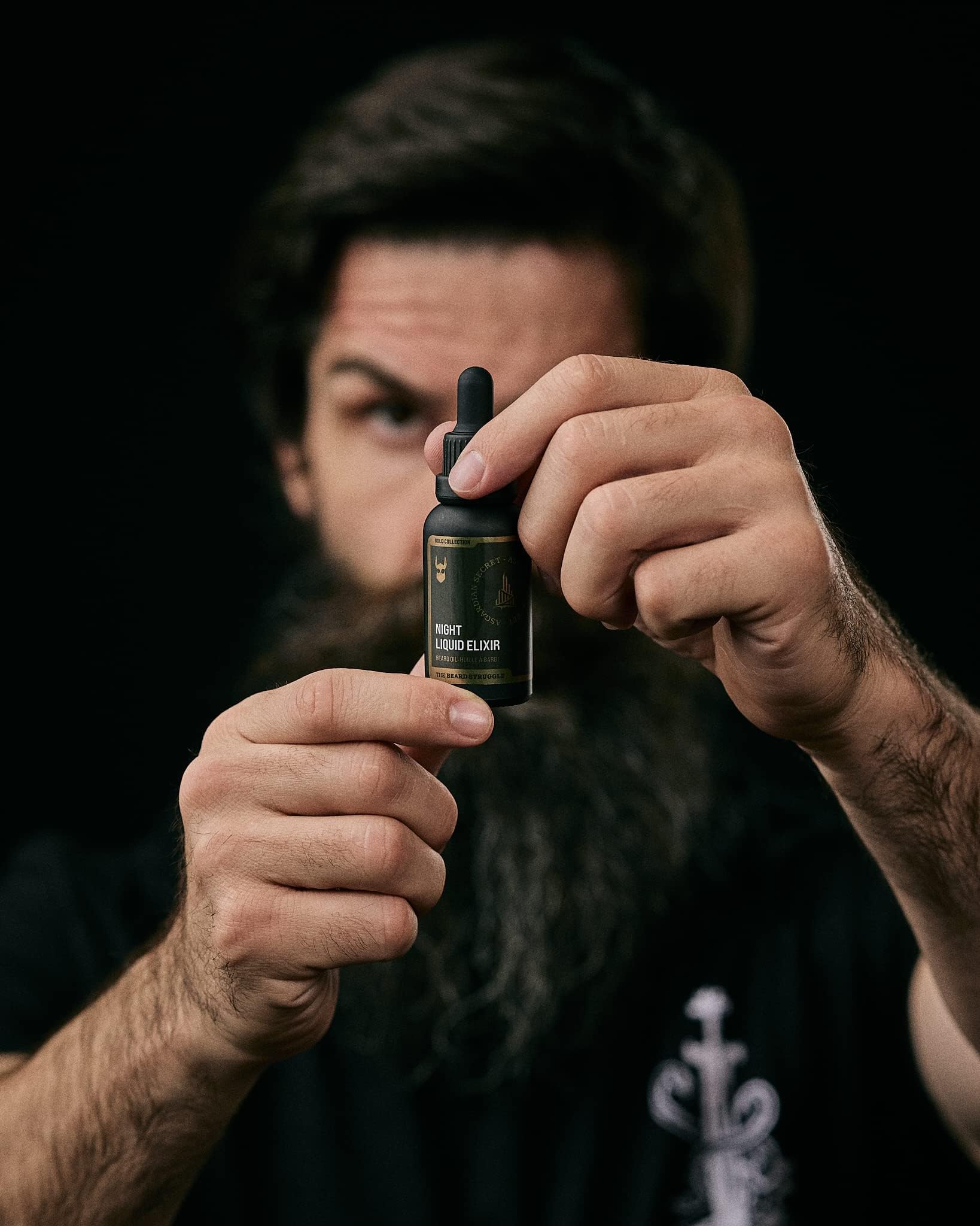 The Beard Struggle Night Liquid Elixir Beard Oil - Platinum Collection - Aesir'S Triumph (1 Fl Oz) - Beard Oil For Men - Natural