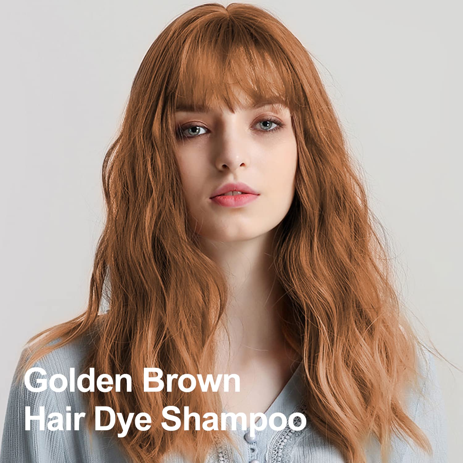 Blonde Brown Hair Dye 16.9 Fl Oz, Argan Oil Blonde Brown Hair Shampoo, 3 In 1 Hair Dye Shampoo, Easy To Use, Semi-Permanent Hair