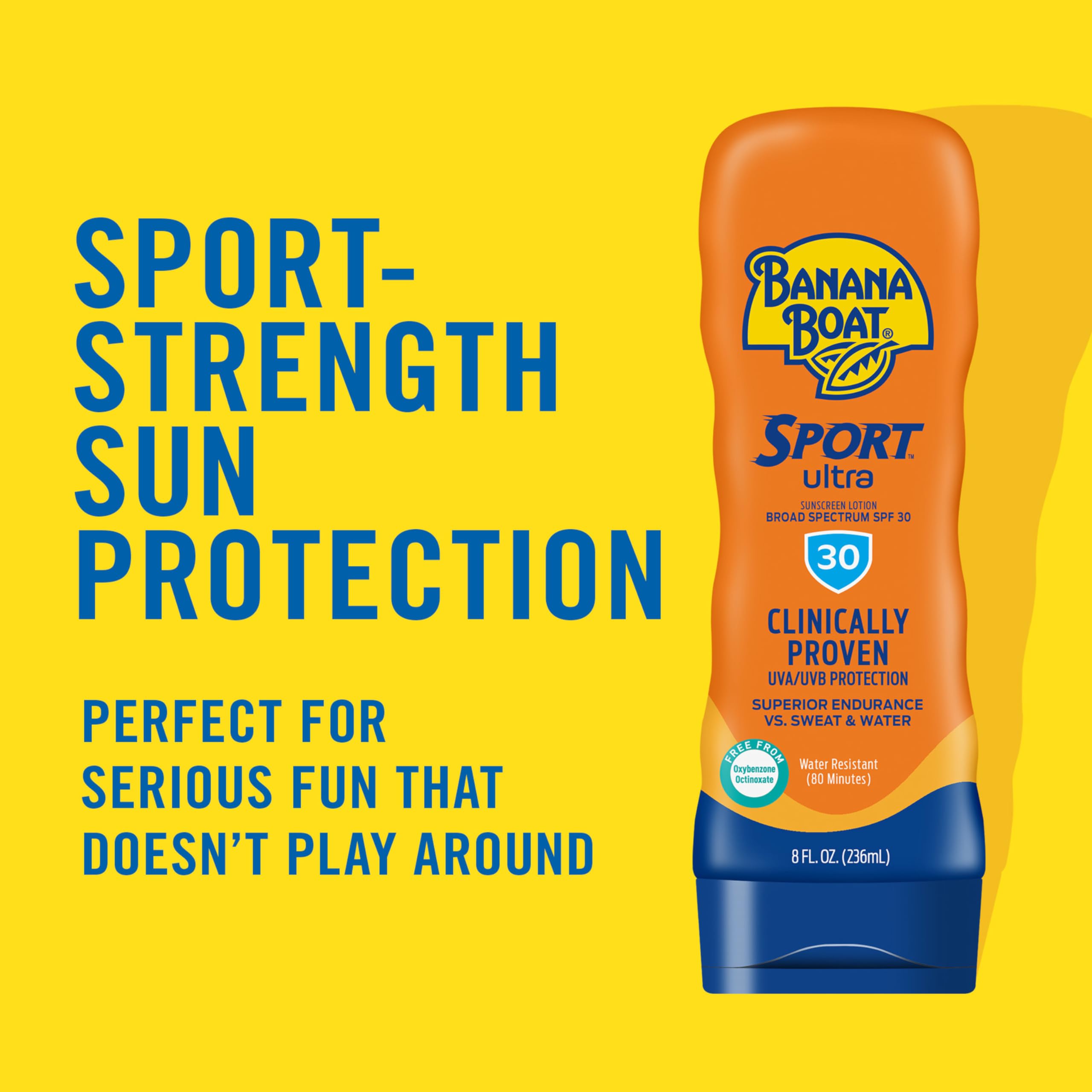 Banana Boat Sport Ultra Sunscreen Lotion Spf 30, Travel Size 3Oz Twin Pack, Sweat & Water Resistant Sunblock For Active Lifestyl