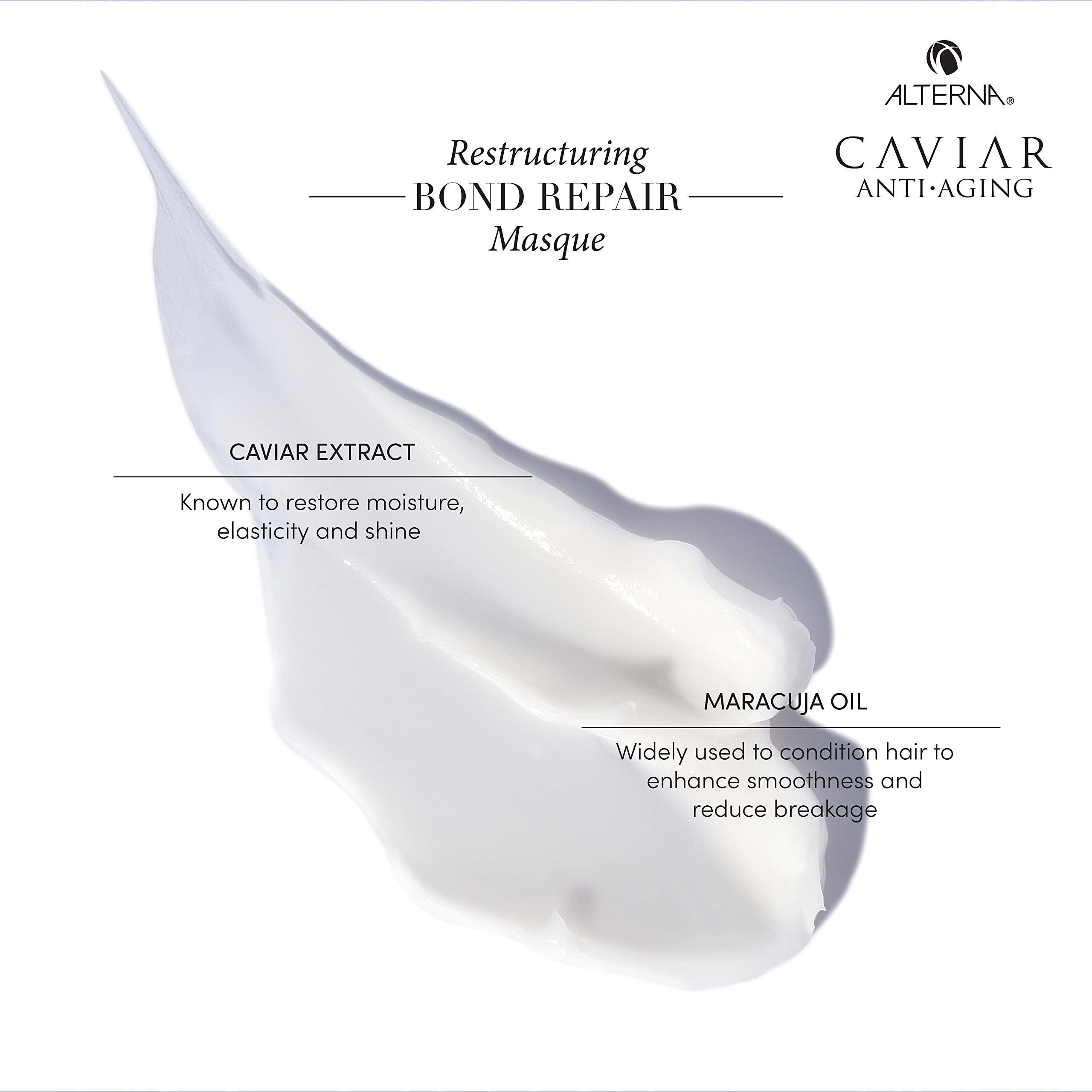 Alterna Caviar Anti-Aging Restructuring Bond Repair Masque, 5.7 Ounce | Strengthens & Protects Damaged Hair , 5.68 Fl Oz (Pack O