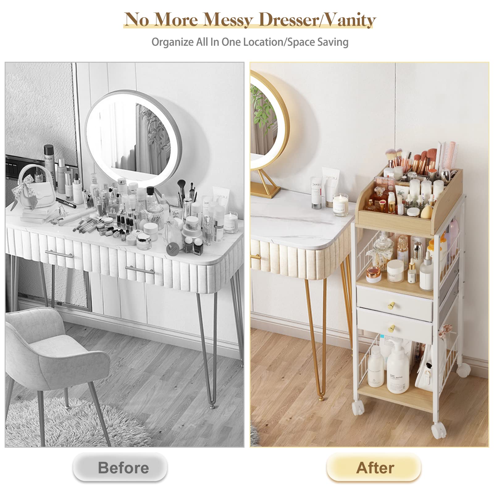 Makeup Organizer, Floor Skincare Organizers, Make Up Organizers And Storage With Drawers, Vanity Organizer Cosmetics Display Cas