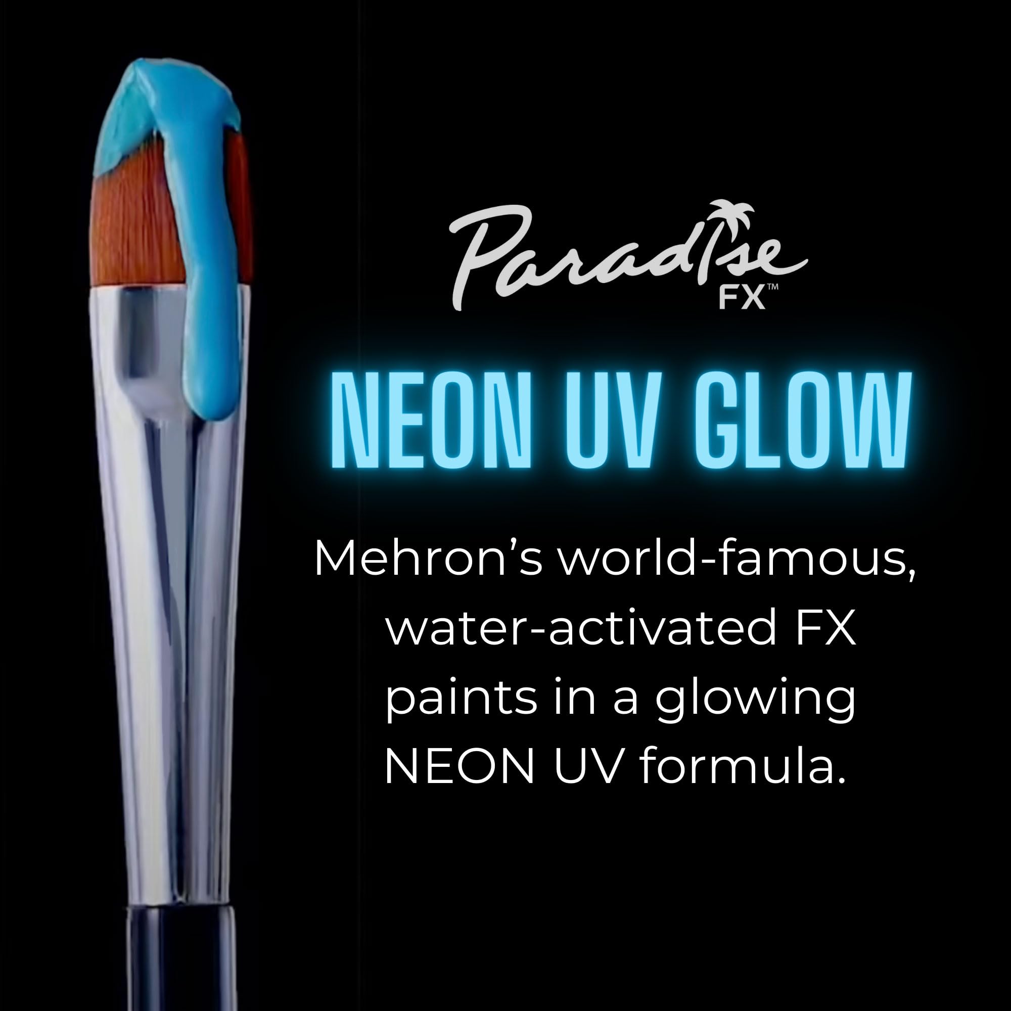 Mehron Makeup Paradise Makeup Aq Face & Body Paint (1.4 Oz) (Celestial - Neon Blue/Light Blue)
