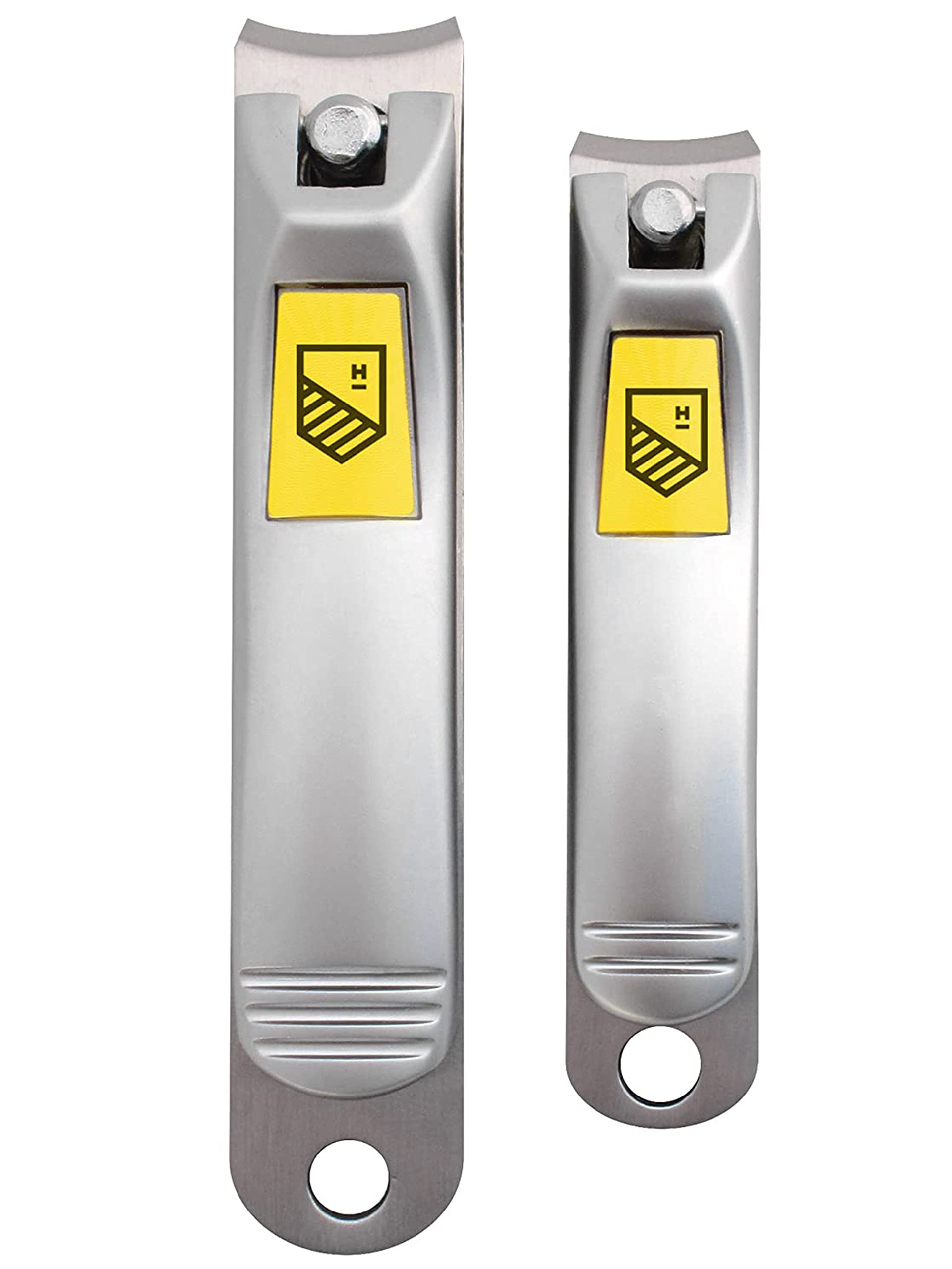 Nail Clippers Set - Ultra Sharp, Sturdy, Stainless Steel Fingernail & Toenail Clipper Cutters with Nail File - Silver