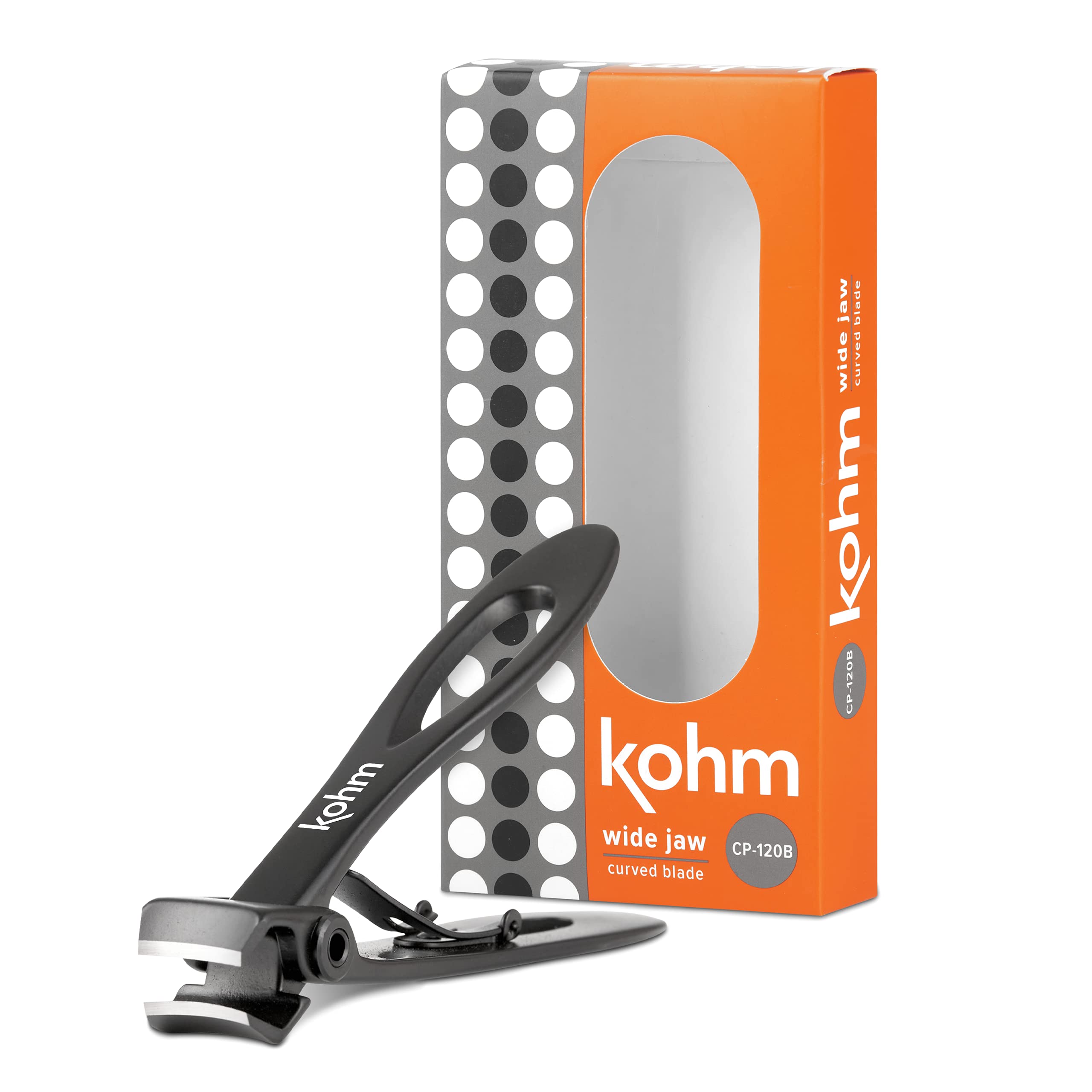 KOHM Nail clippers for Thick Nails - Heavy Duty, Sharp Wide Mouth Professional Fingernail and Toenail clippers for Men, Women  S