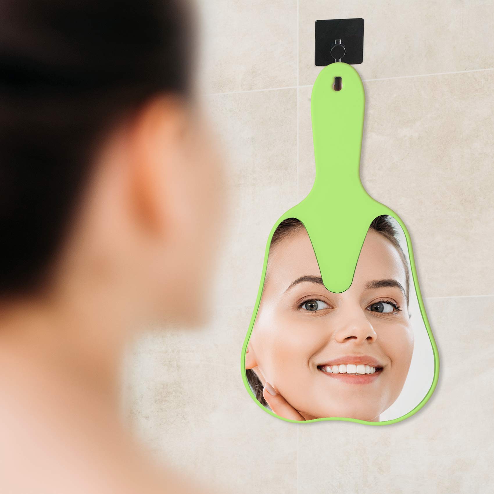 Annhua Hand Mirror Small Face Mirrors, Handheld Mirrors With Handle Tooth Shaped Mirror Tool For Dentist Clinic, Barber, Salon A